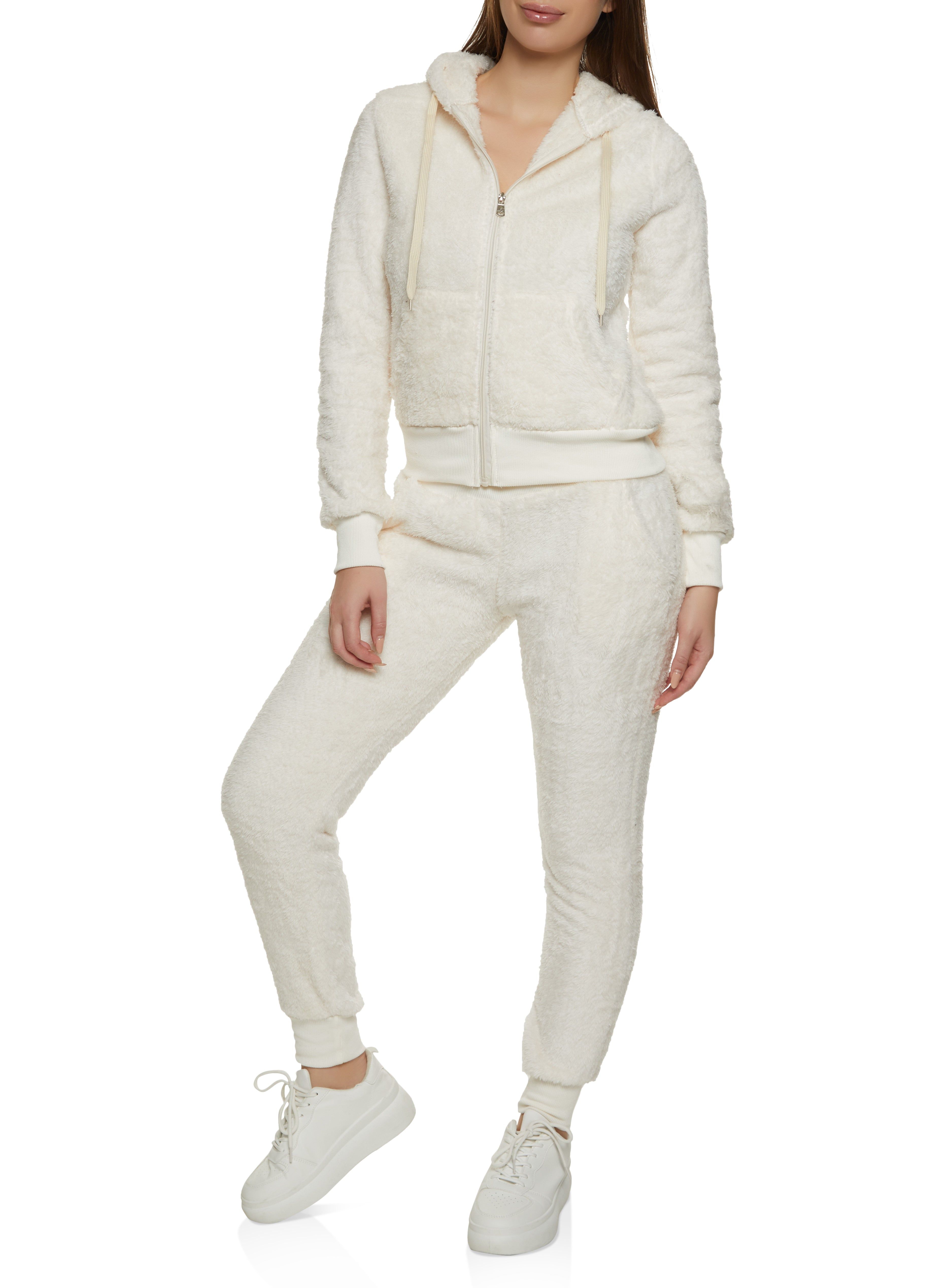 Faux Fur Zip Front Hooded Sweatshirt sold by Rainbow product image thumbnail 2