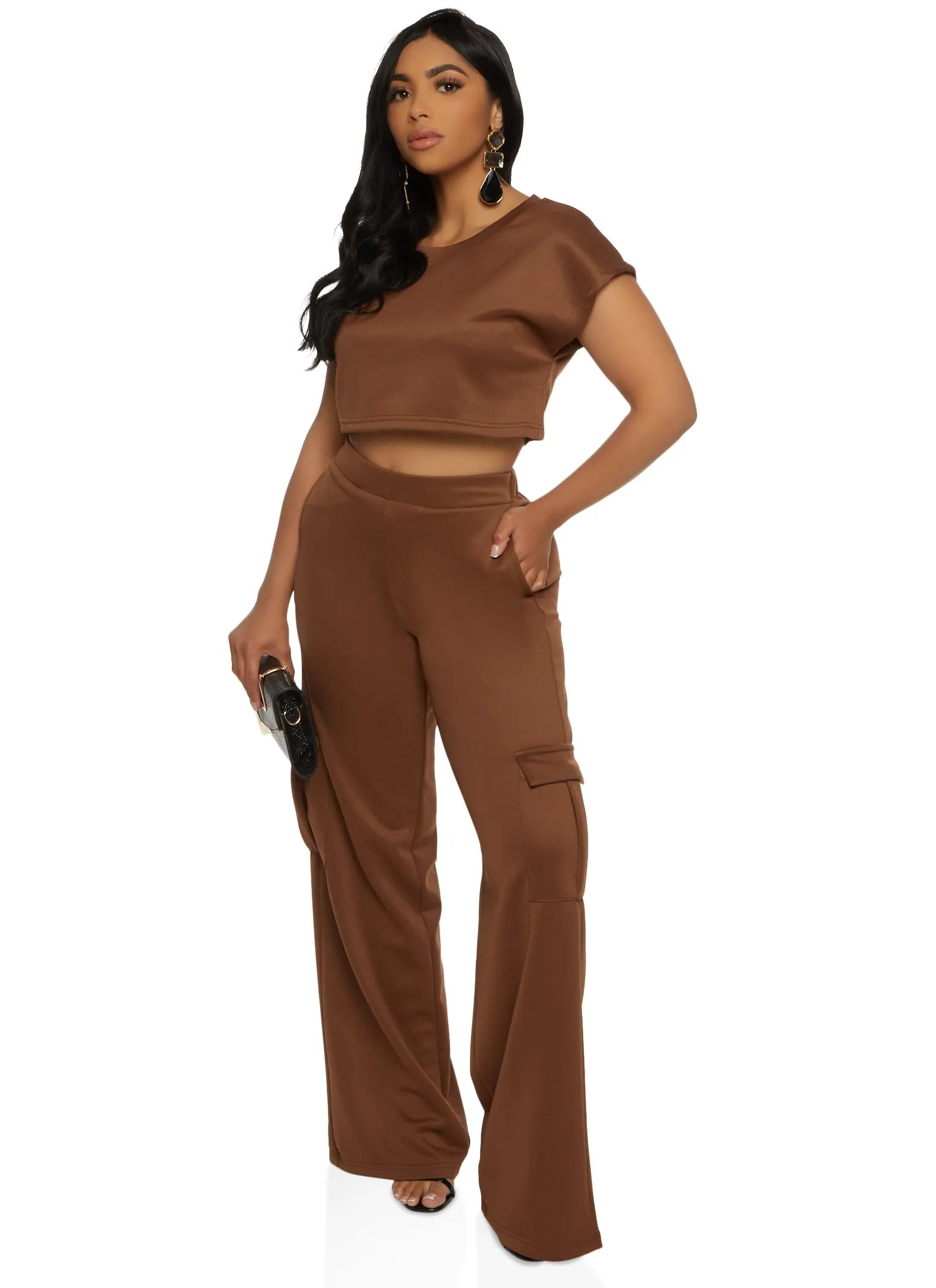 Daisy Scuba Crew Neck Crop Top sold by Rainbow product image thumbnail 2