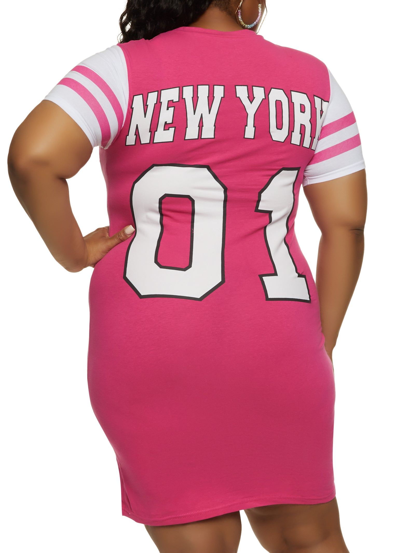 Plus Size New York 01 T Shirt Dress sold by Rainbow product image thumbnail 3