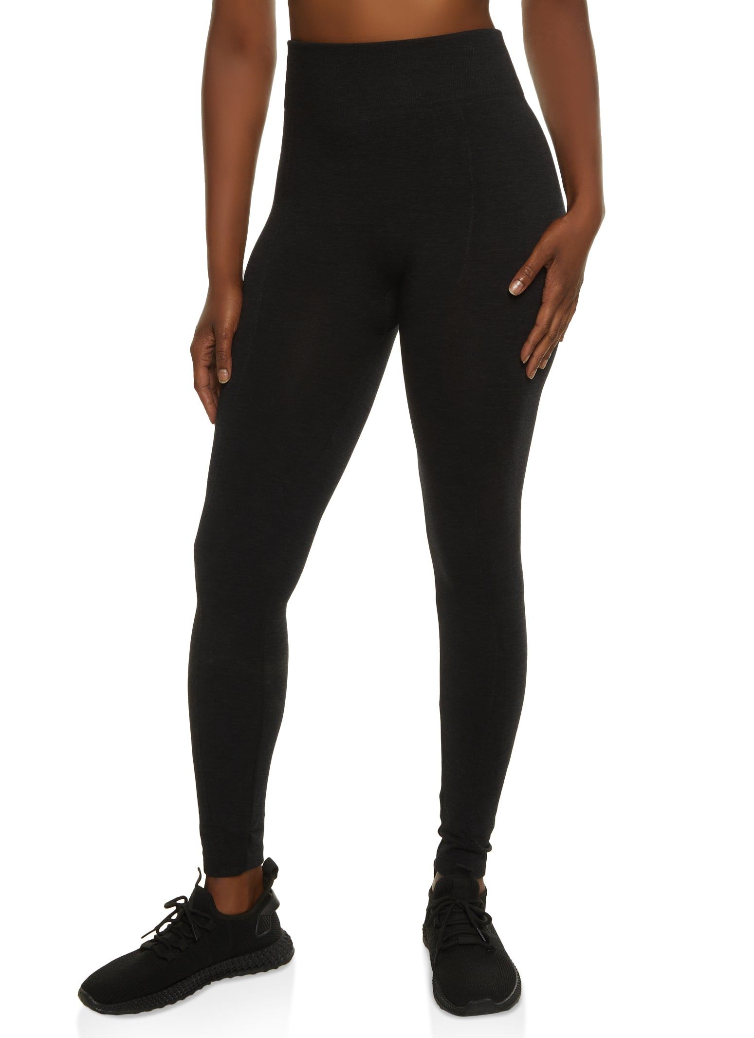 Basic Fleece High Waist Seamless Leggings sold by Rainbow