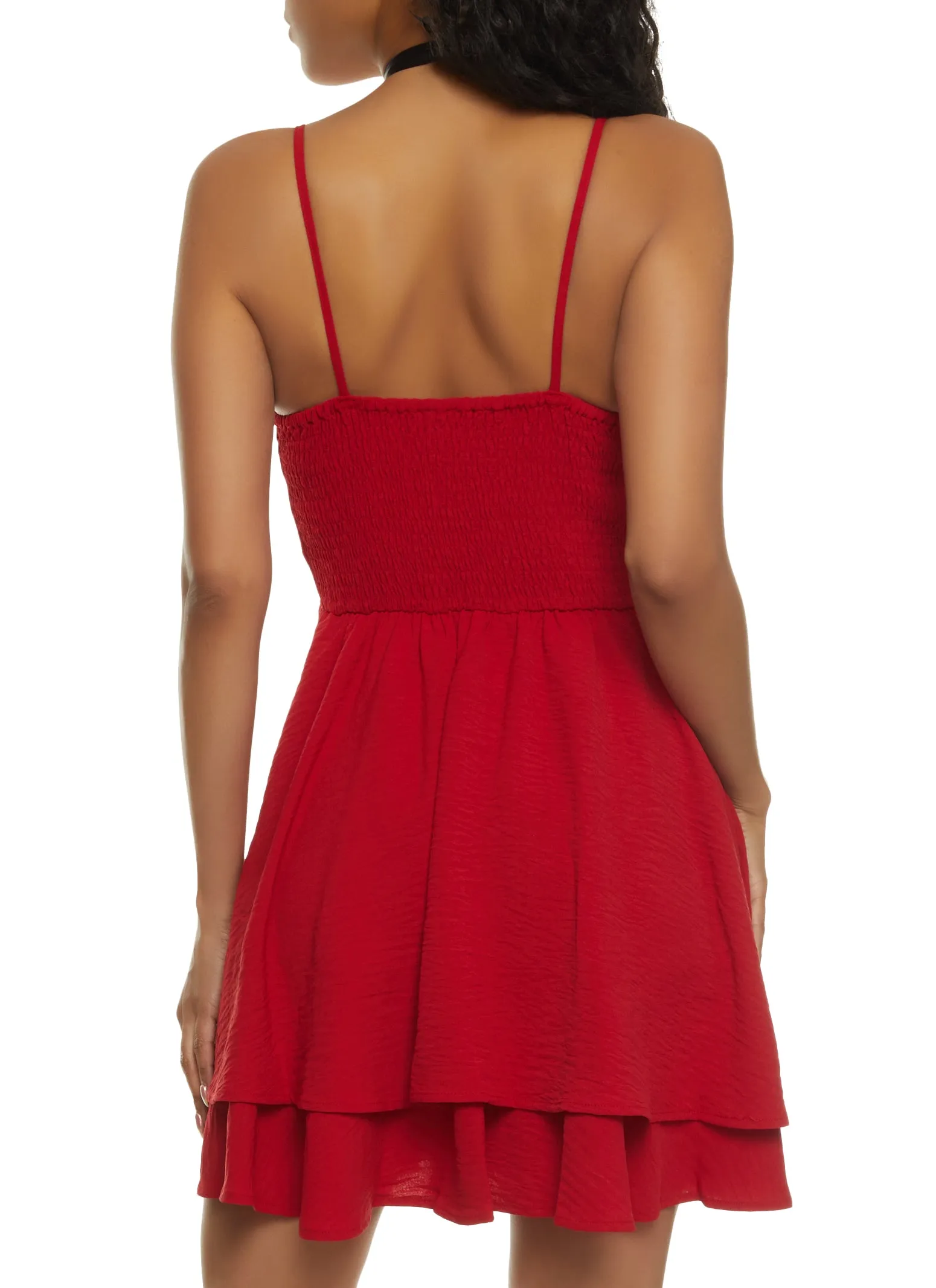 Crepe Knit Smocked Back Skater Dress sold by Rainbow product image thumbnail 3