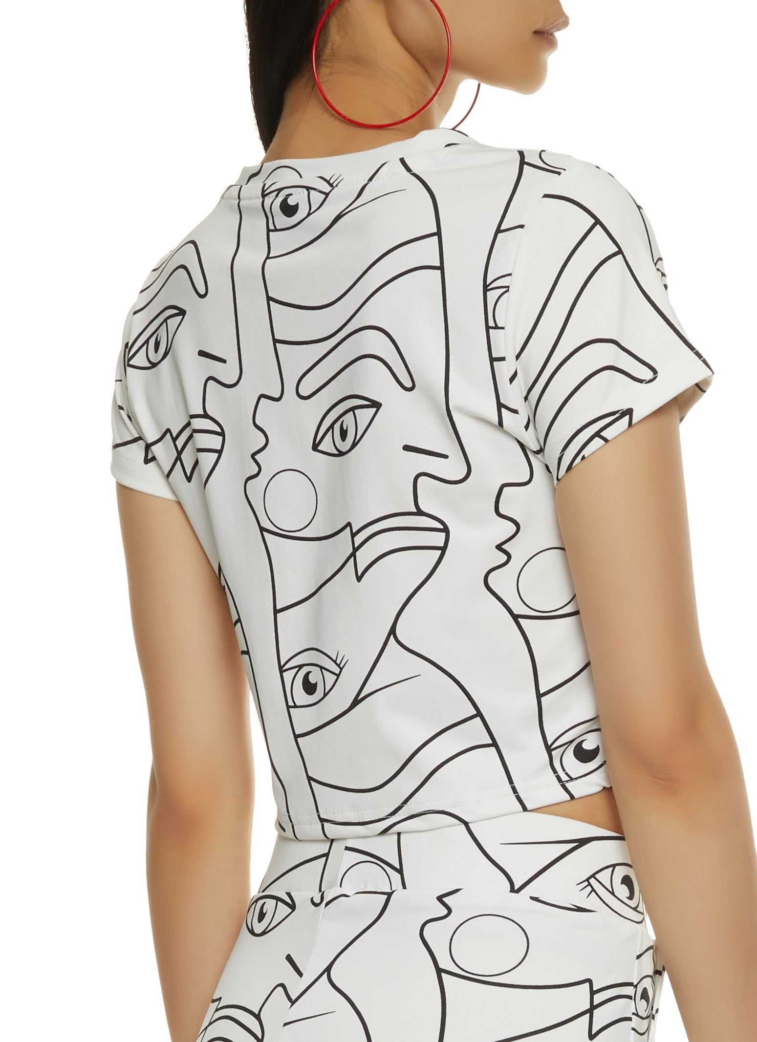 Face Print Crop Top sold by Rainbow product image thumbnail 3