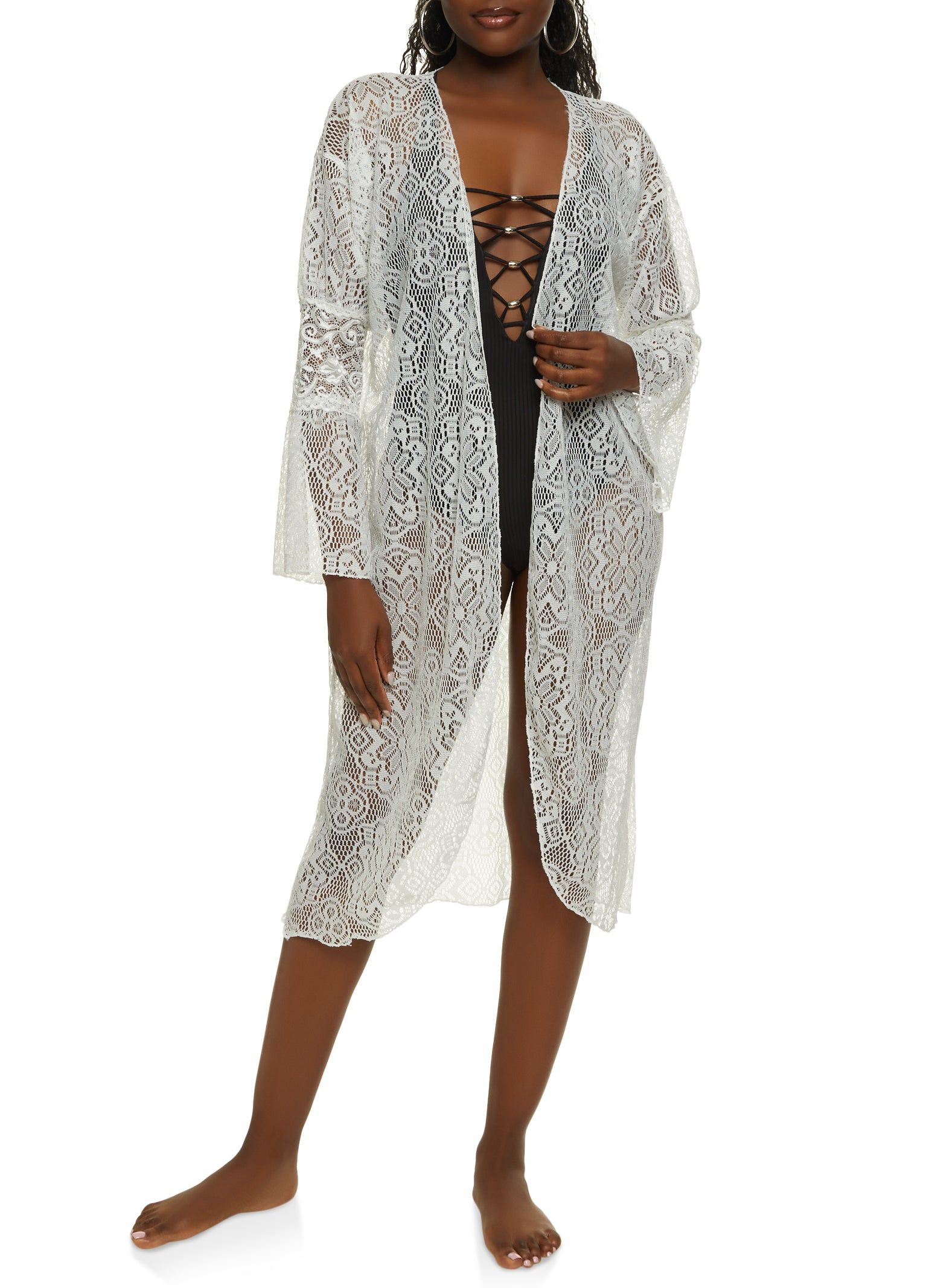 Floral Lace Kimono sold by Rainbow product image thumbnail 3
