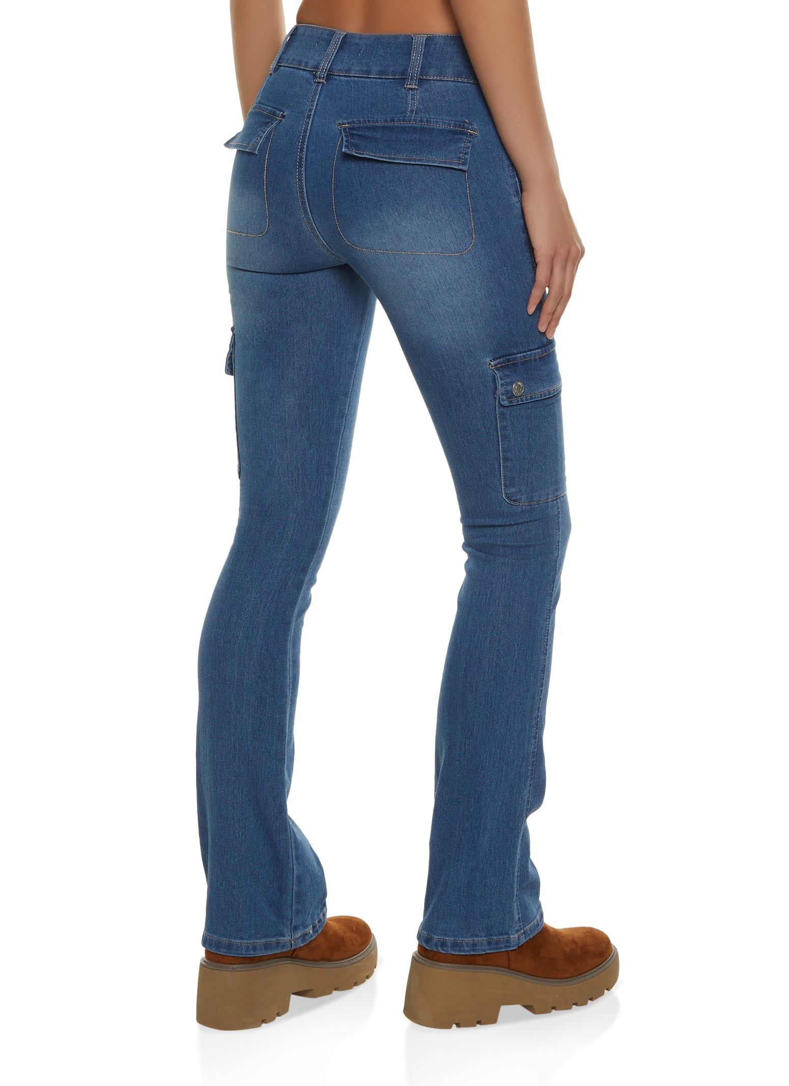 Almost Famous Low Rise Straight Leg Cargo Jeans sold by Rainbow product image thumbnail 3
