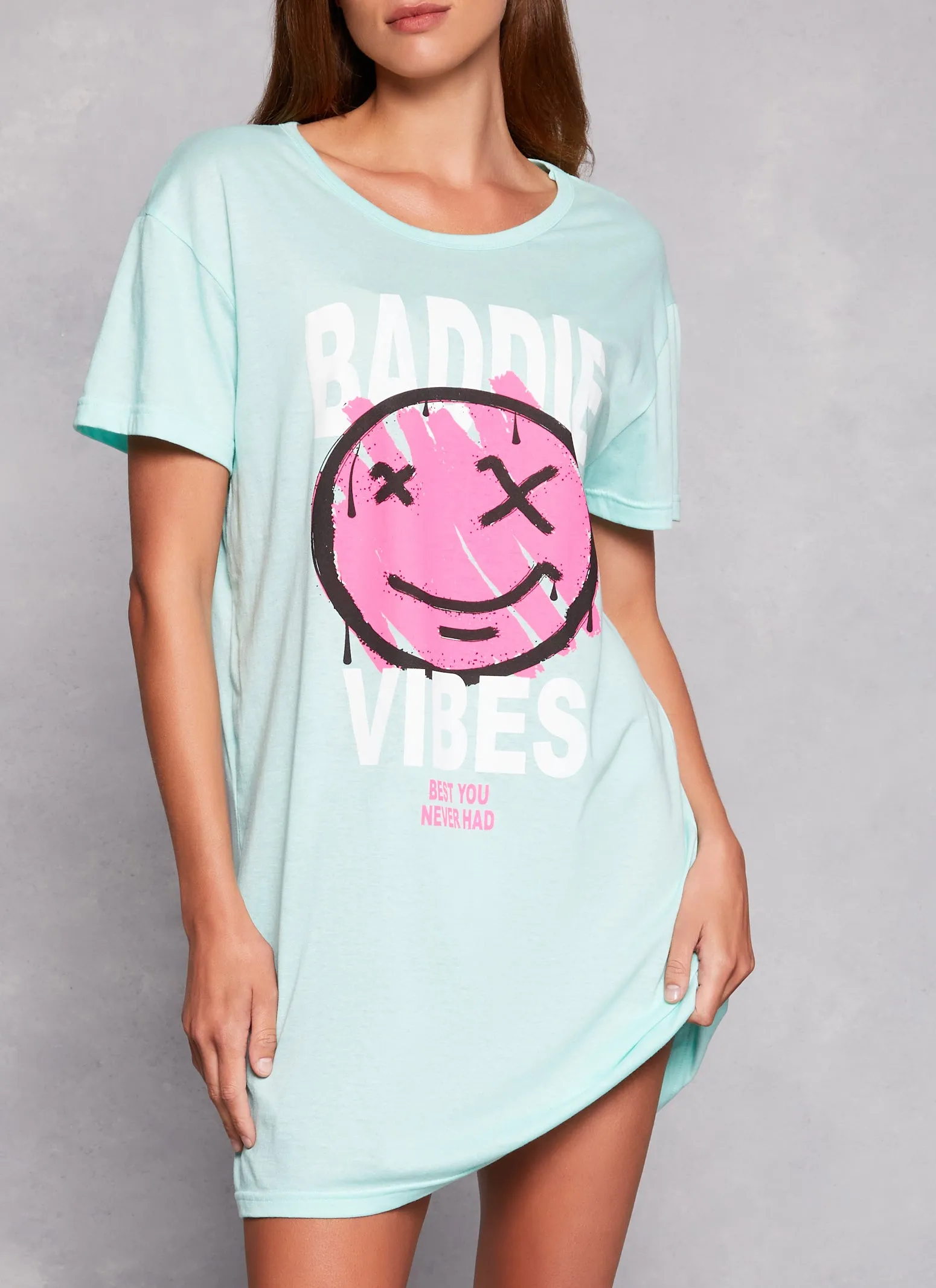 Graphic Crew Neck Short Sleeve Nightgown sold by Rainbow product image thumbnail 2