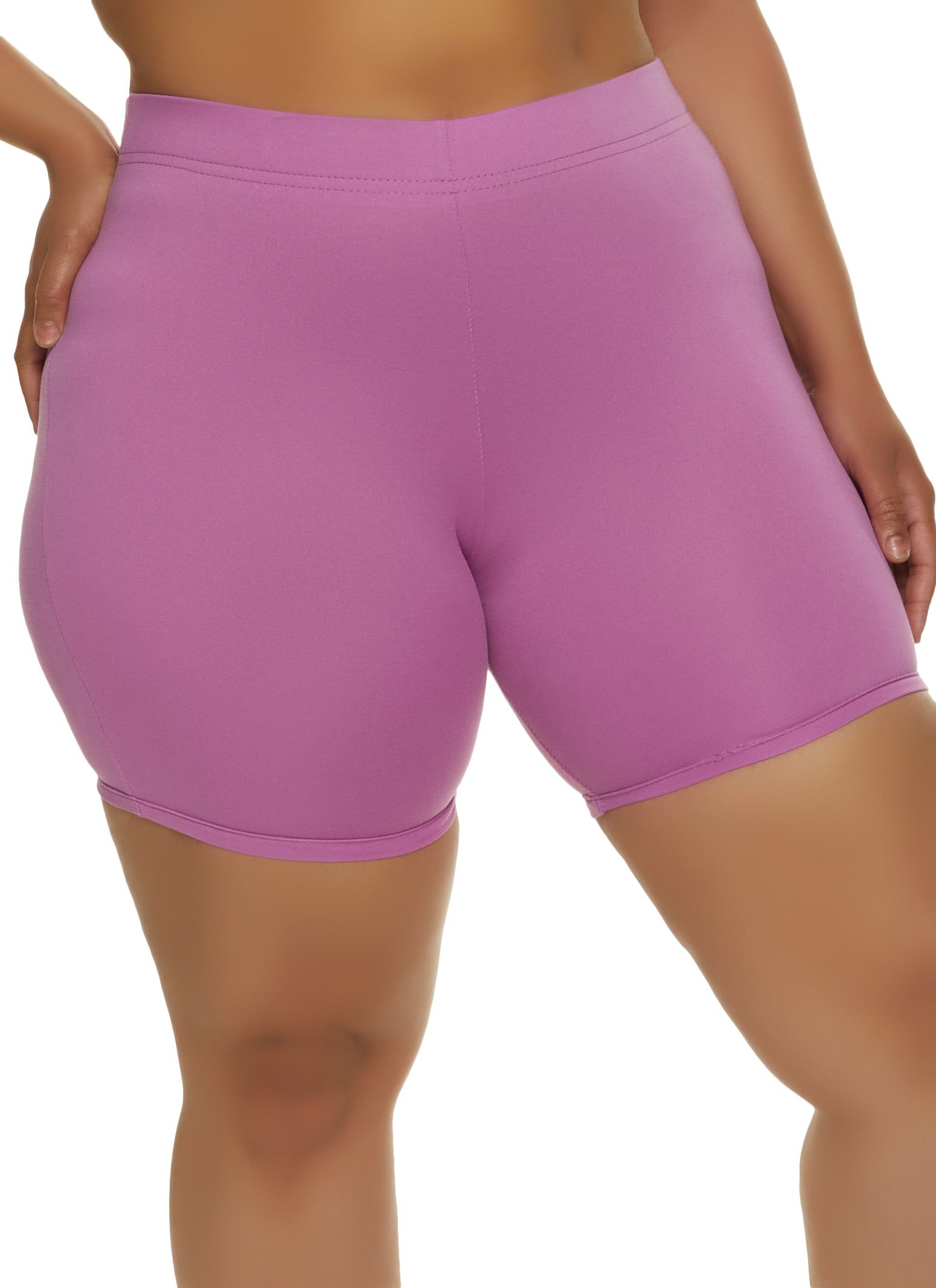 Plus Size Coordinate Biker Shorts sold by Rainbow