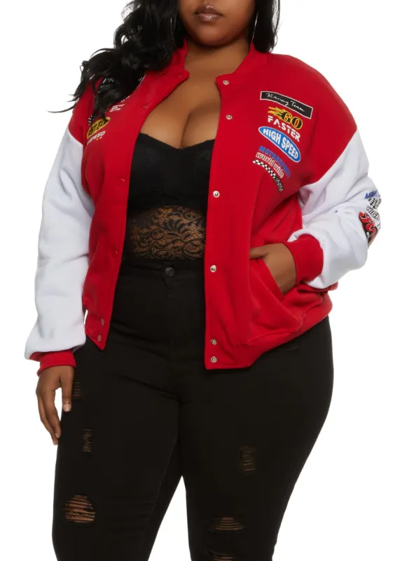 Plus Size Street Racing Bomber Jacket sold by Rainbow