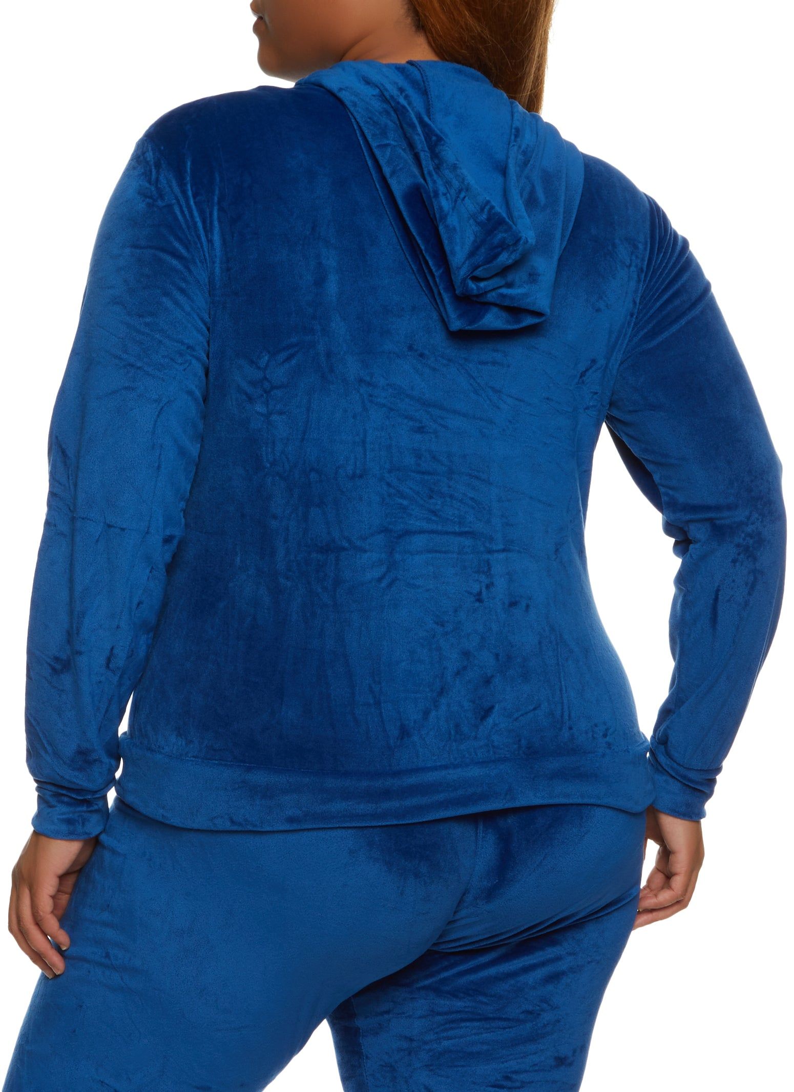 Plus Size Half Zip Velour Sweatshirt sold by Rainbow product image thumbnail 3