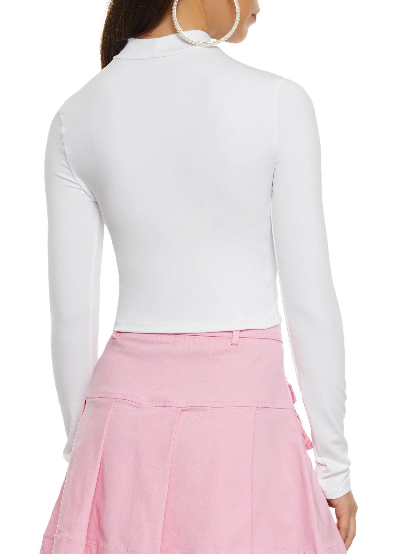 Seamless Mock Neck Crop Top sold by Rainbow product image thumbnail 2