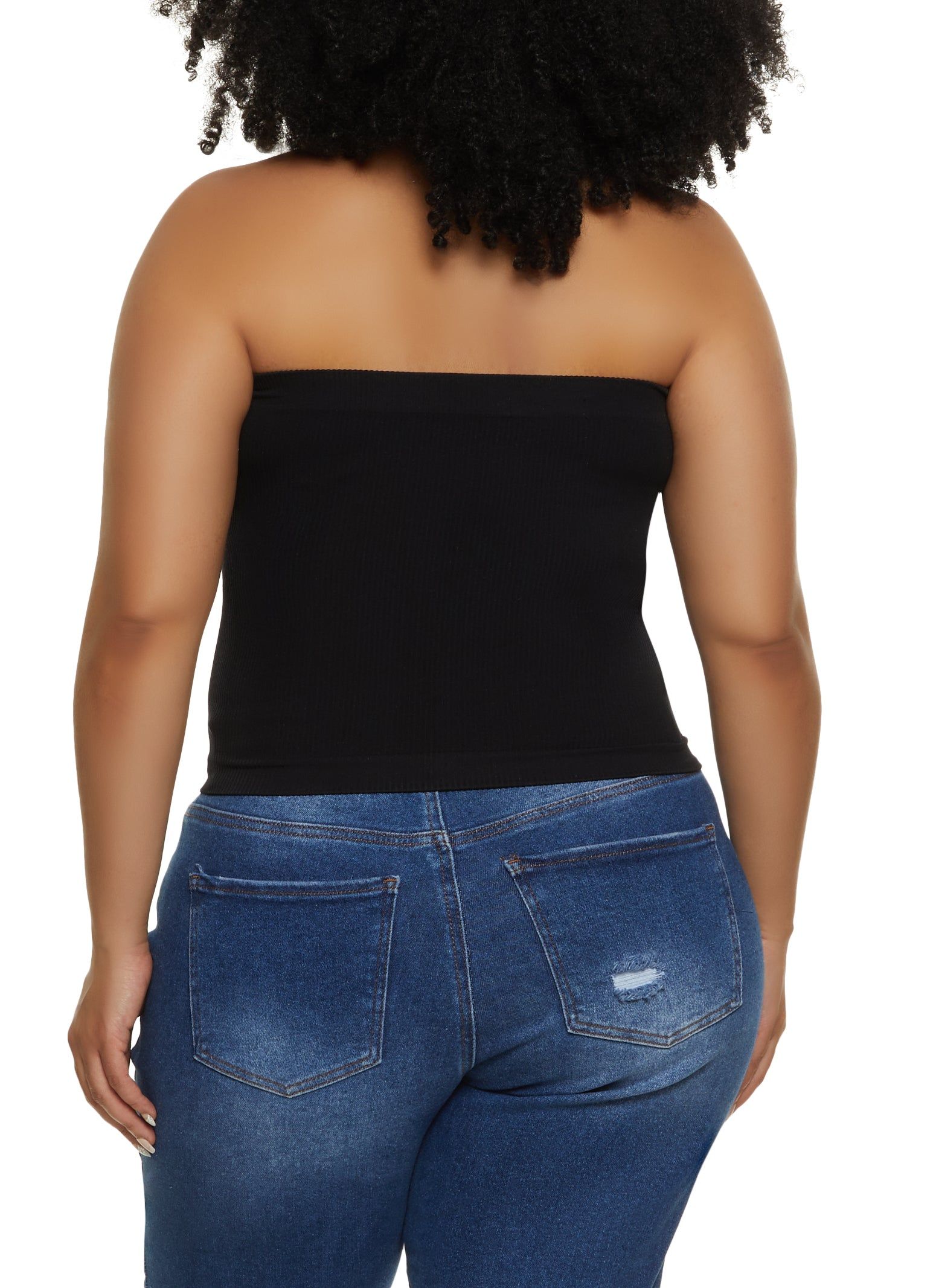 Plus Size Ribbed Knit Tube Top sold by Rainbow product image thumbnail 2