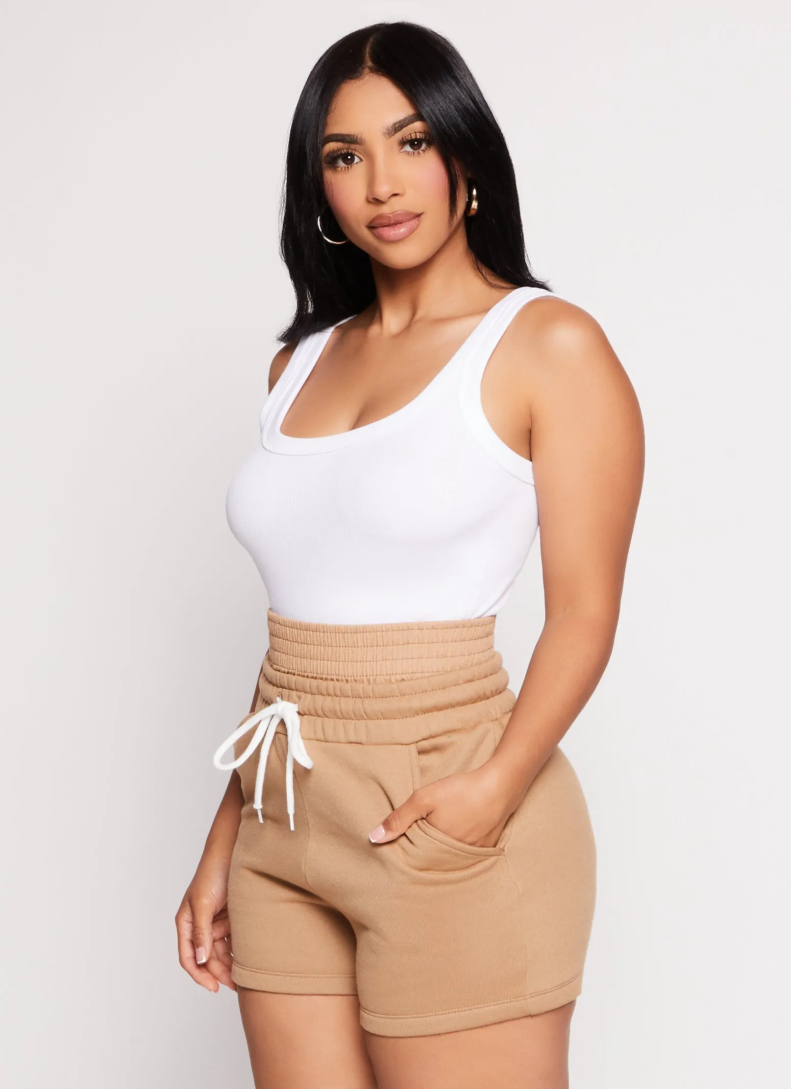 Seamless Ribbed Scoop Neck Tank Top sold by Rainbow product image thumbnail 2