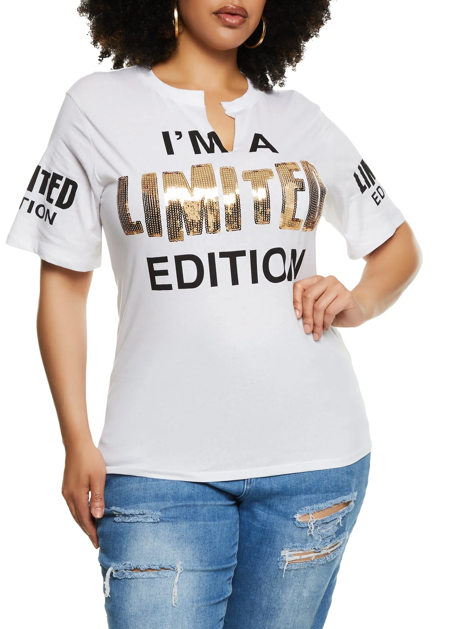Plus Size Sequin Limited Edition Graphic T Shirt sold by Rainbow product image thumbnail 2