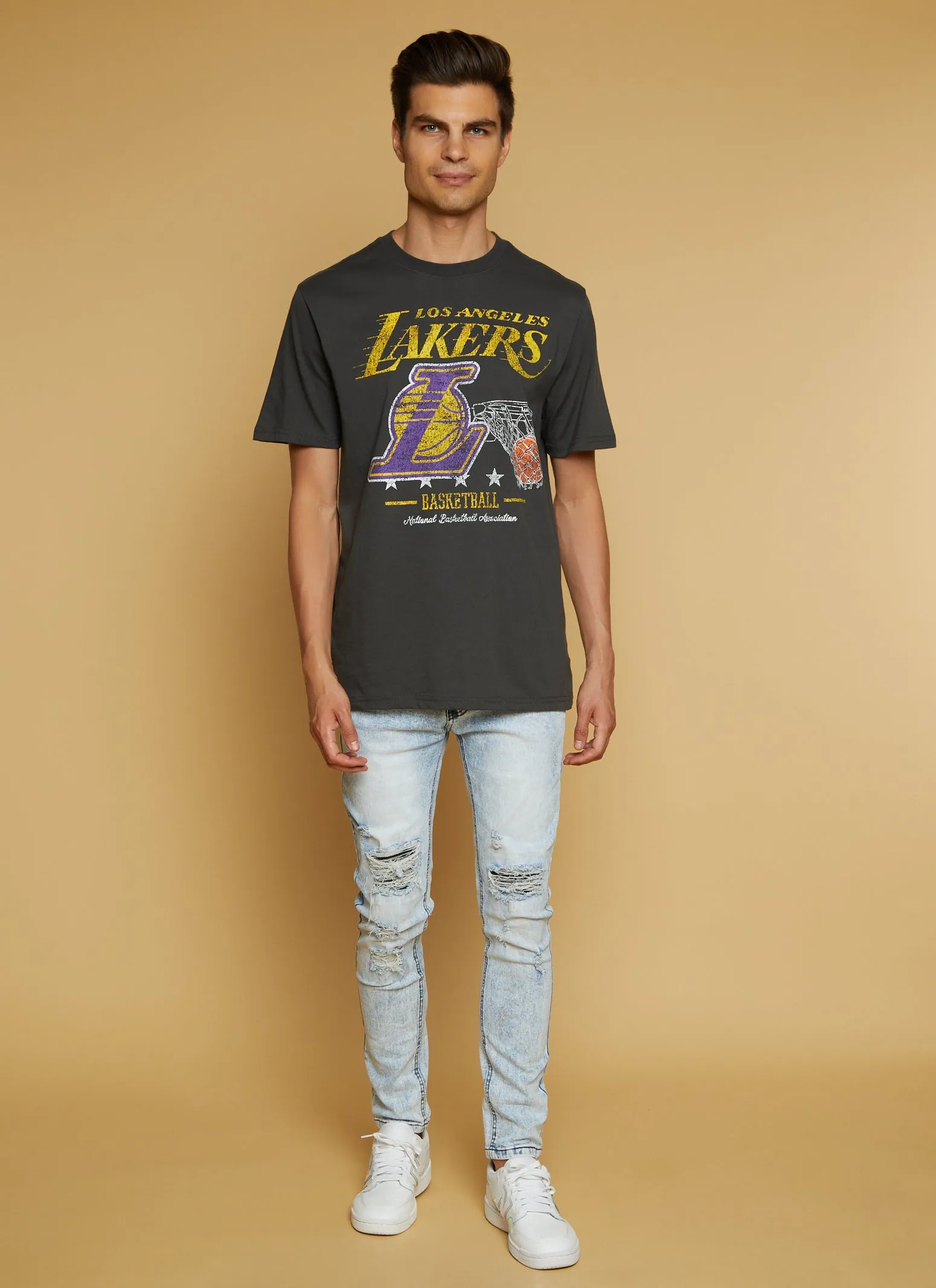 Mens NBA Los Angeles Lakers Short Sleeve Graphic Tee sold by Rainbow product image thumbnail 2