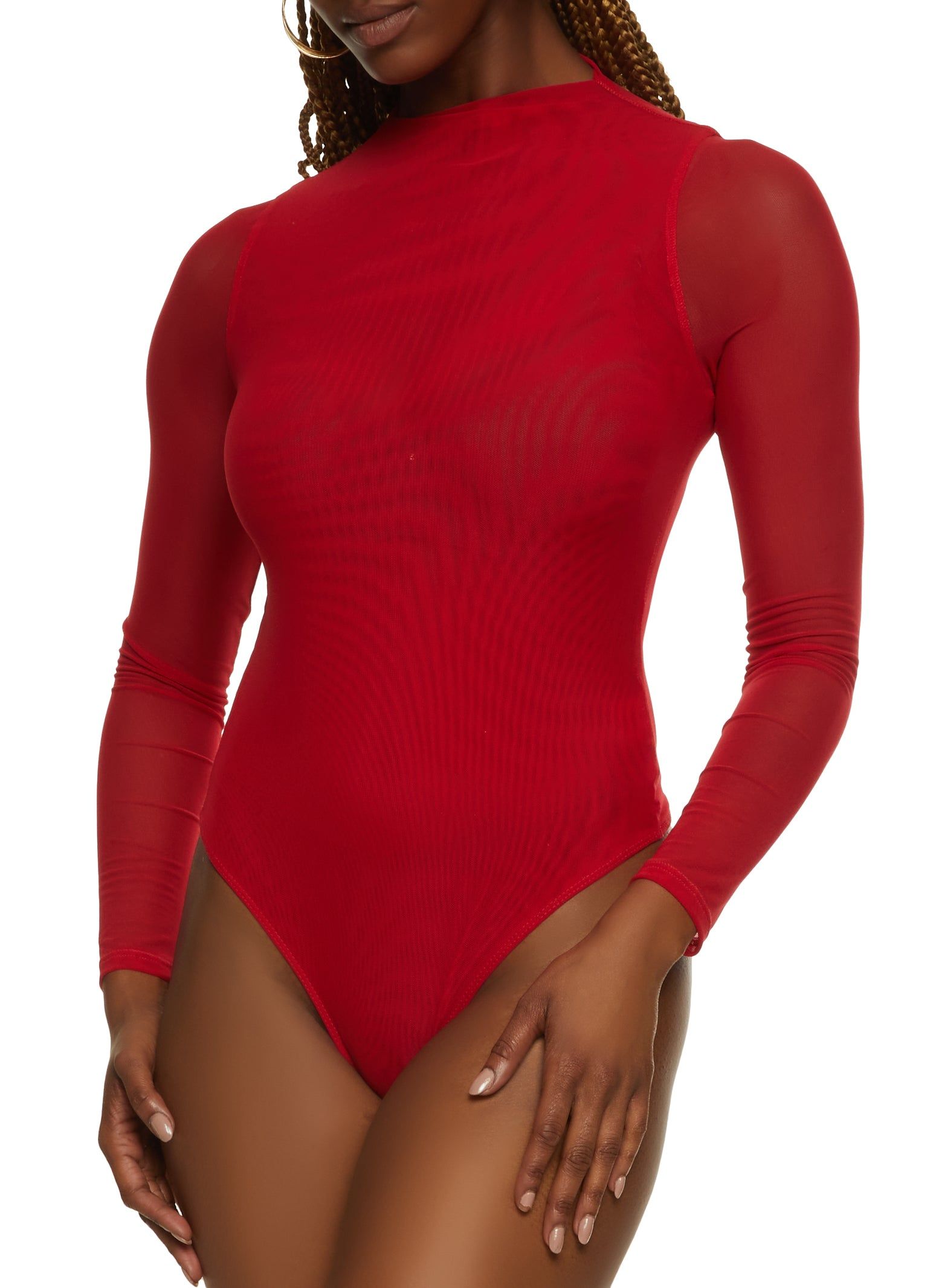 Solid Mesh Bodysuit sold by Rainbow