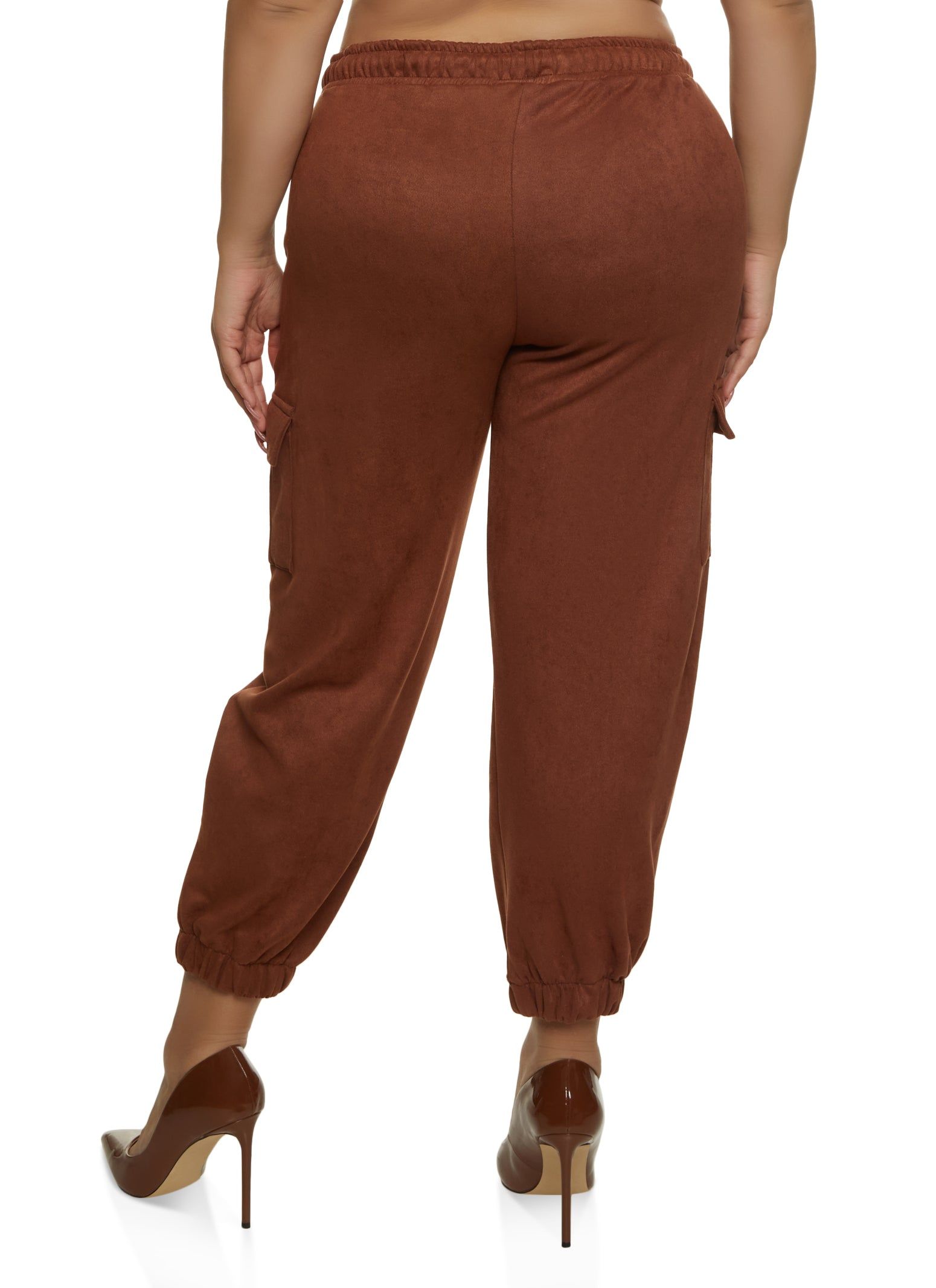 Plus Size Faux Suede Drawstring Cargo Pants sold by Rainbow product image thumbnail 2