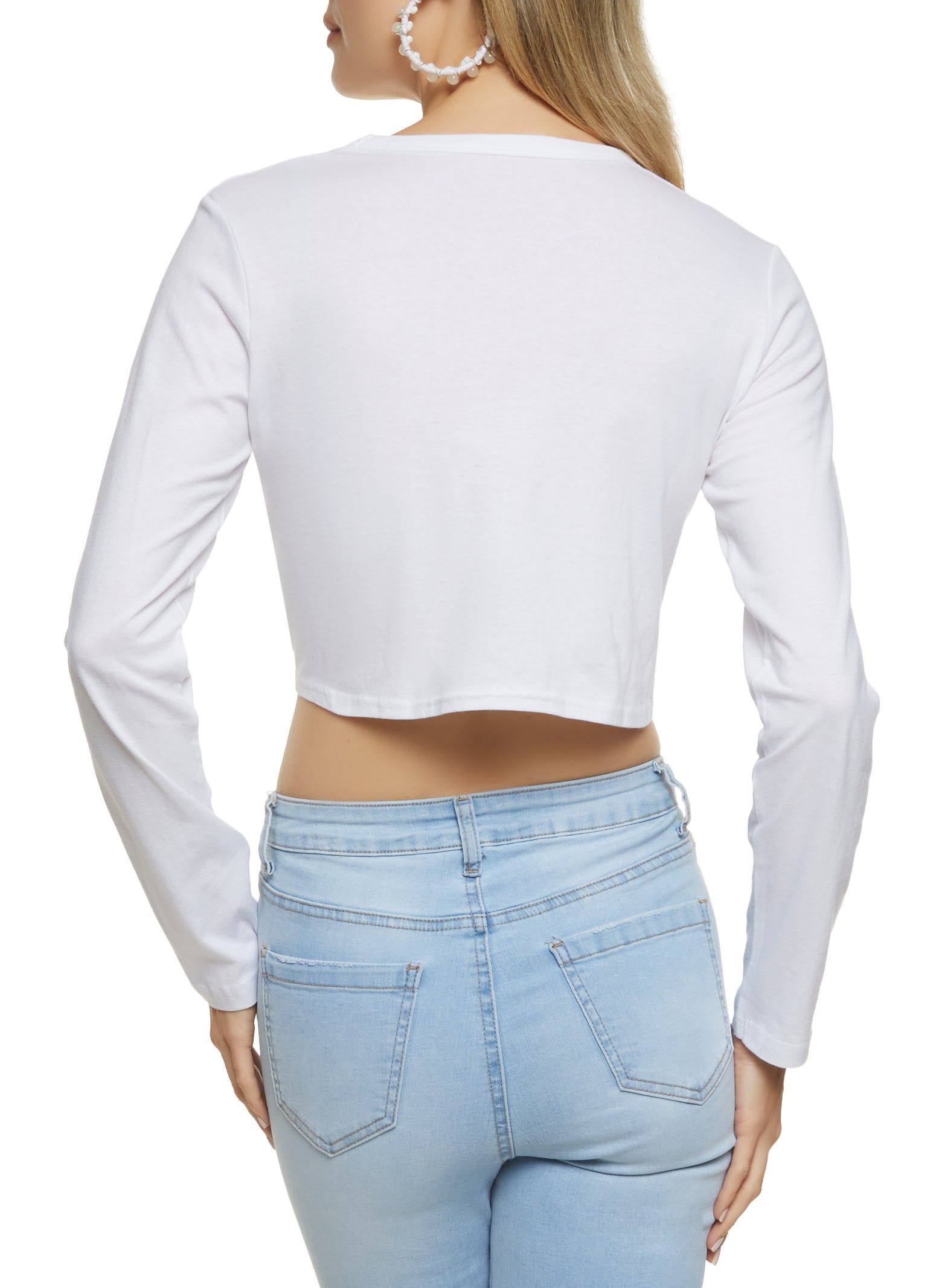 Laser Cut Knot Front Cropped Tee sold by Rainbow product image thumbnail 2