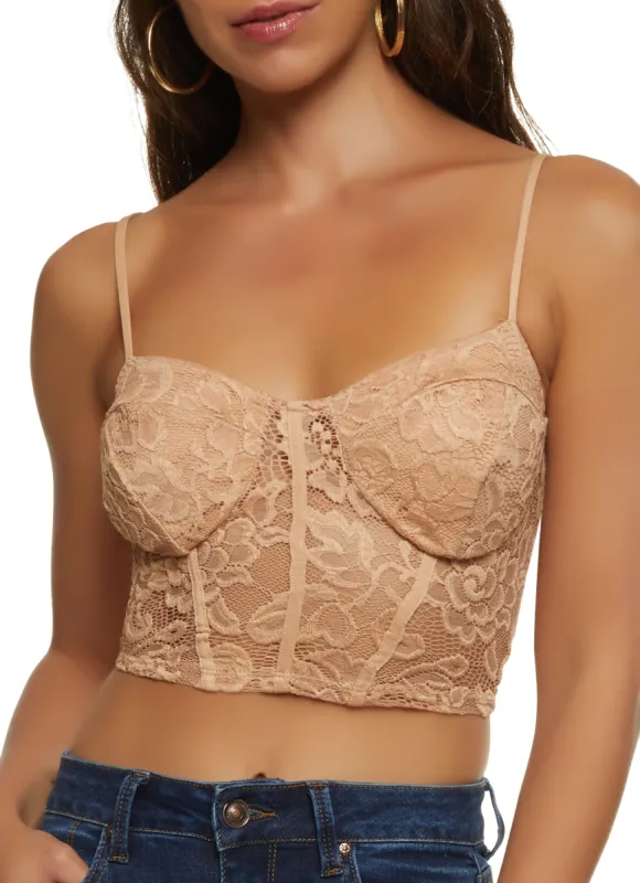 Floral Lace Bustier Top sold by Rainbow