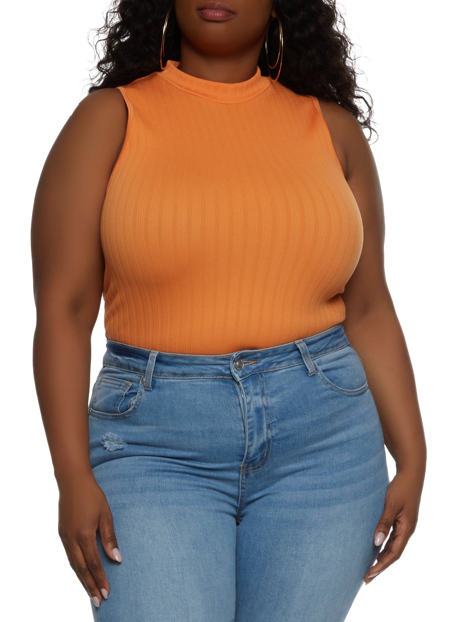 Plus Size Sleeveless High Neck Bodysuit sold by Rainbow product image thumbnail 2