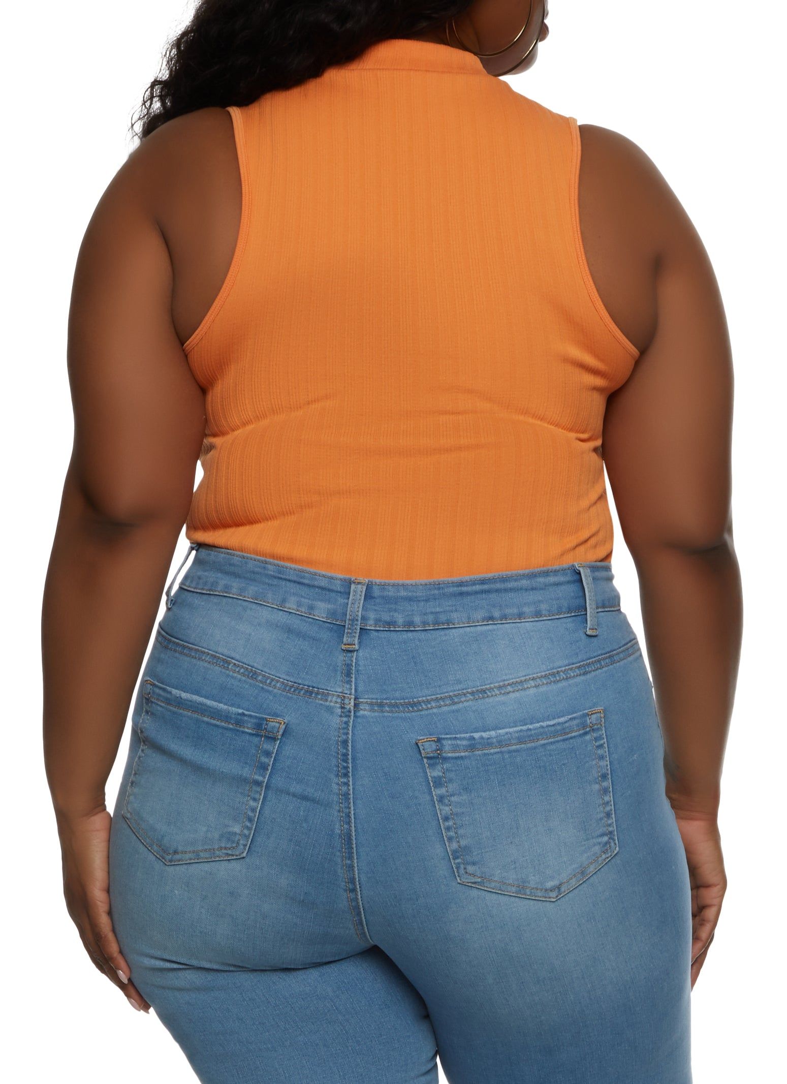 Plus Size Sleeveless High Neck Bodysuit sold by Rainbow product image thumbnail 3