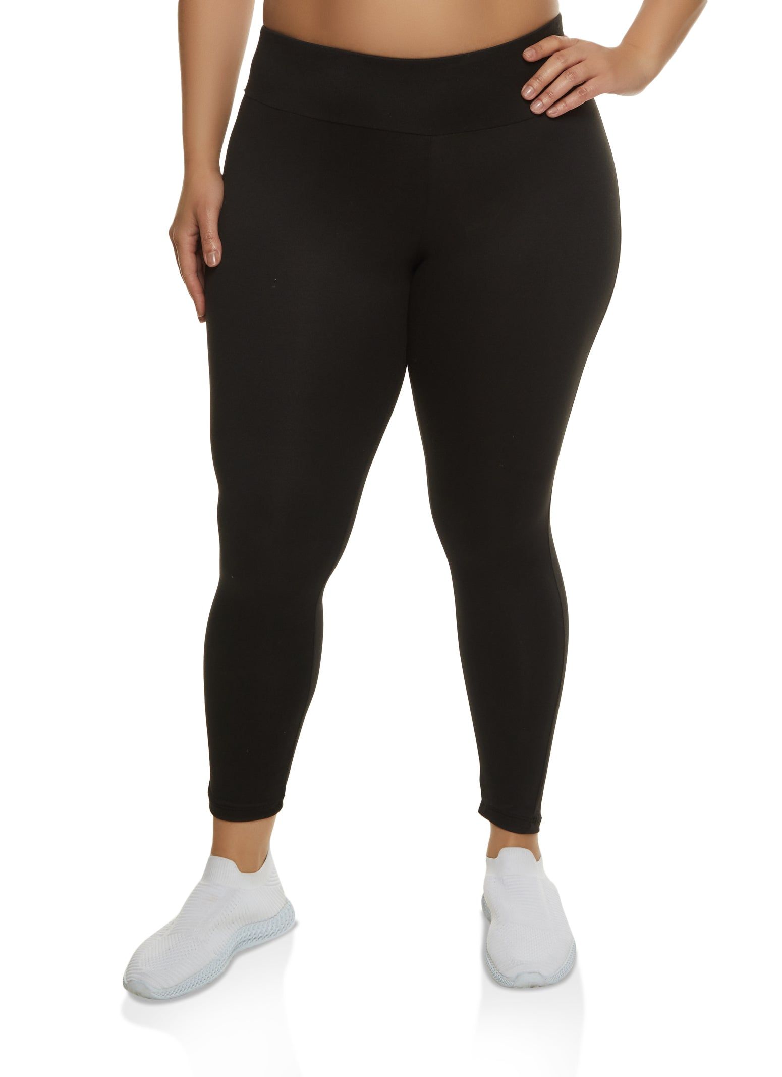 Plus Size High Waist Knit Leggings sold by Rainbow
