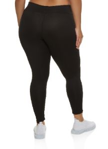 Plus Size High Waist Knit Leggings sold by Rainbow