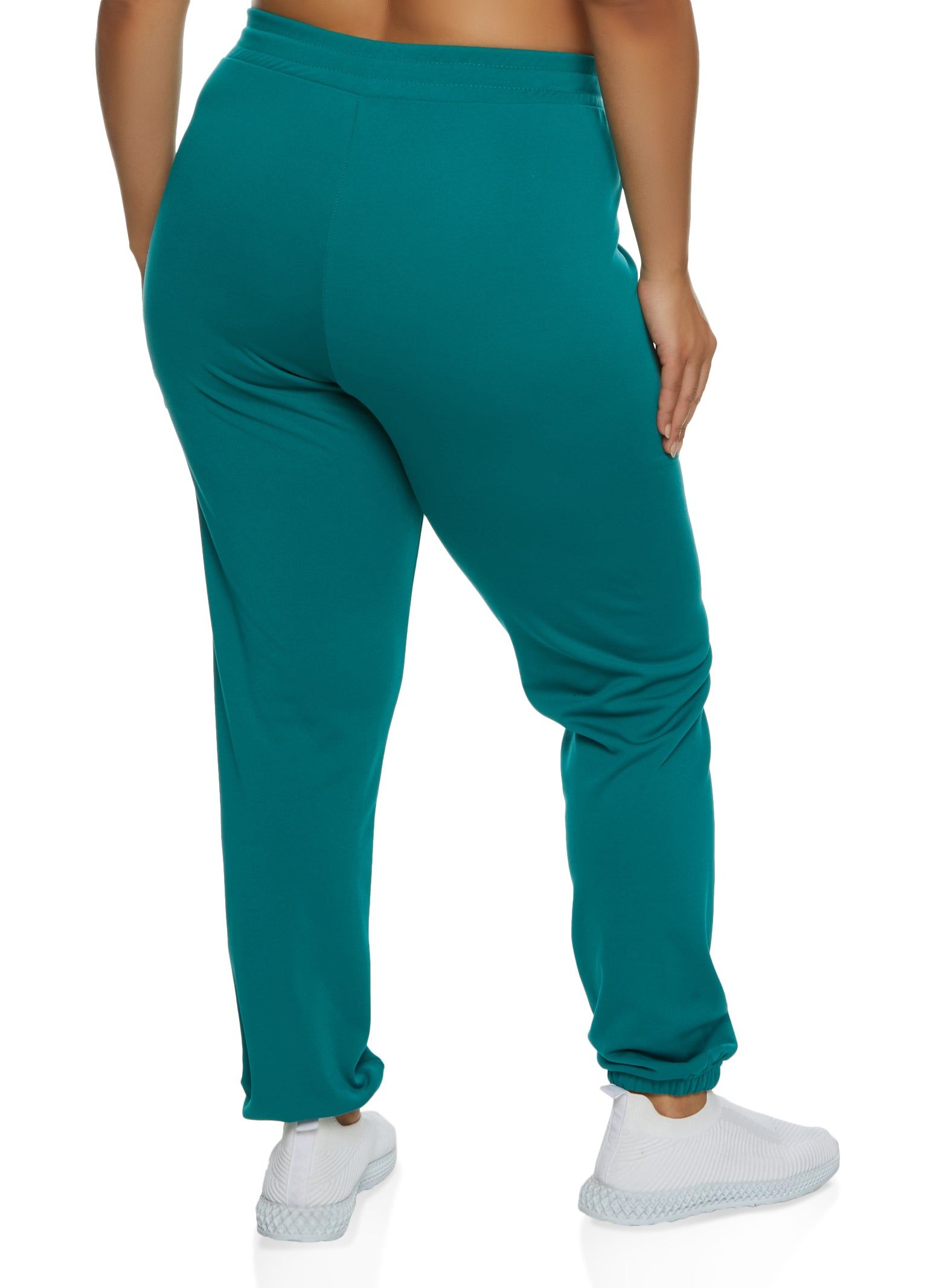 Plus Size Fleece Contrast Piping Drawstring Joggers sold by Rainbow product image thumbnail 2