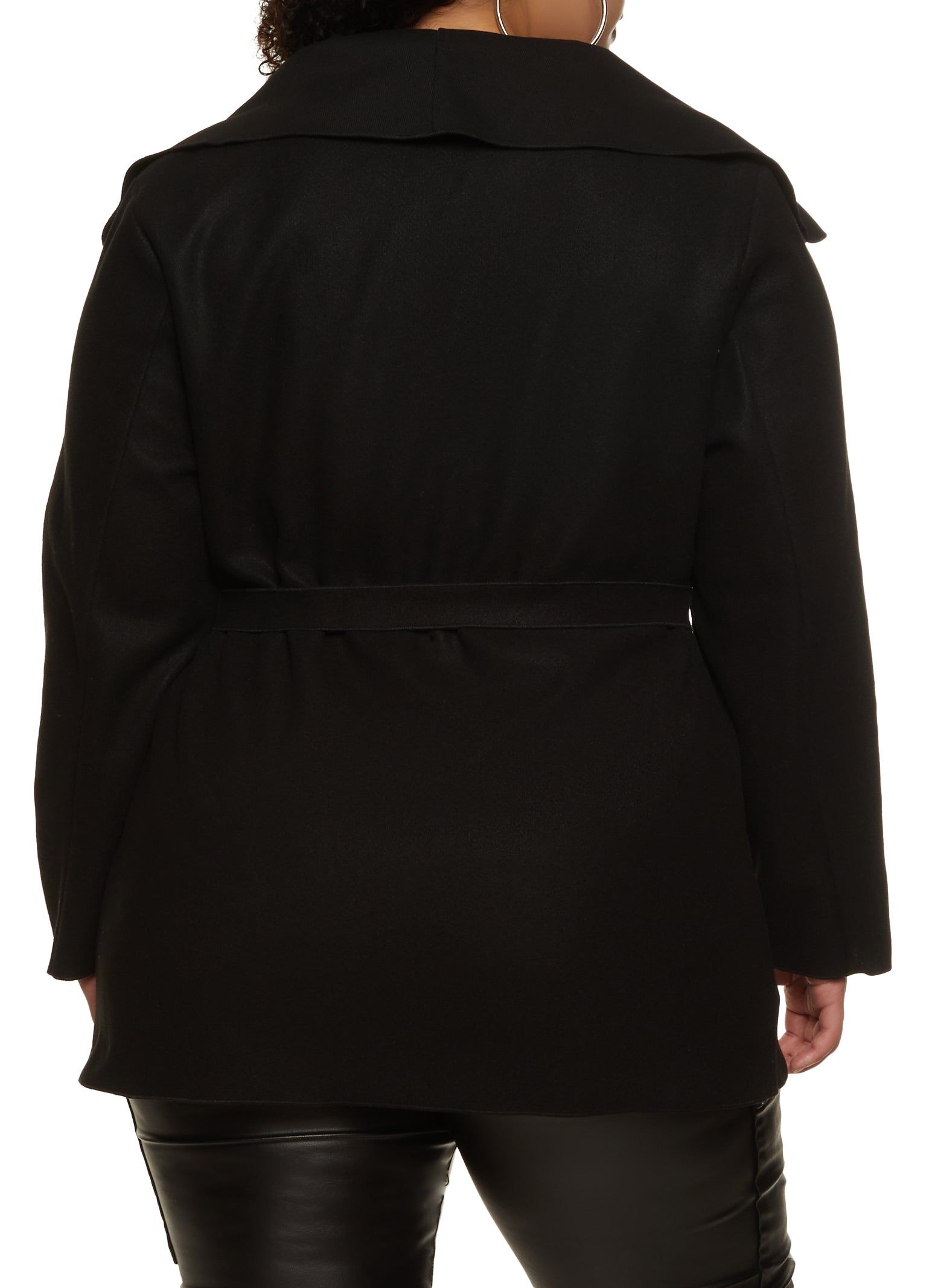 Plus Size Belted Wrap Coat sold by Rainbow product image thumbnail 3