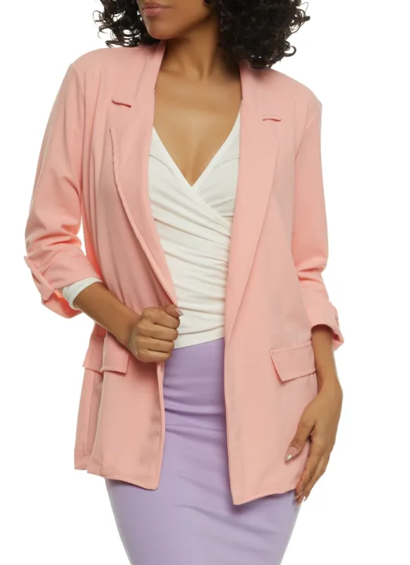 Open Front Notch Neck Blazer sold by Rainbow