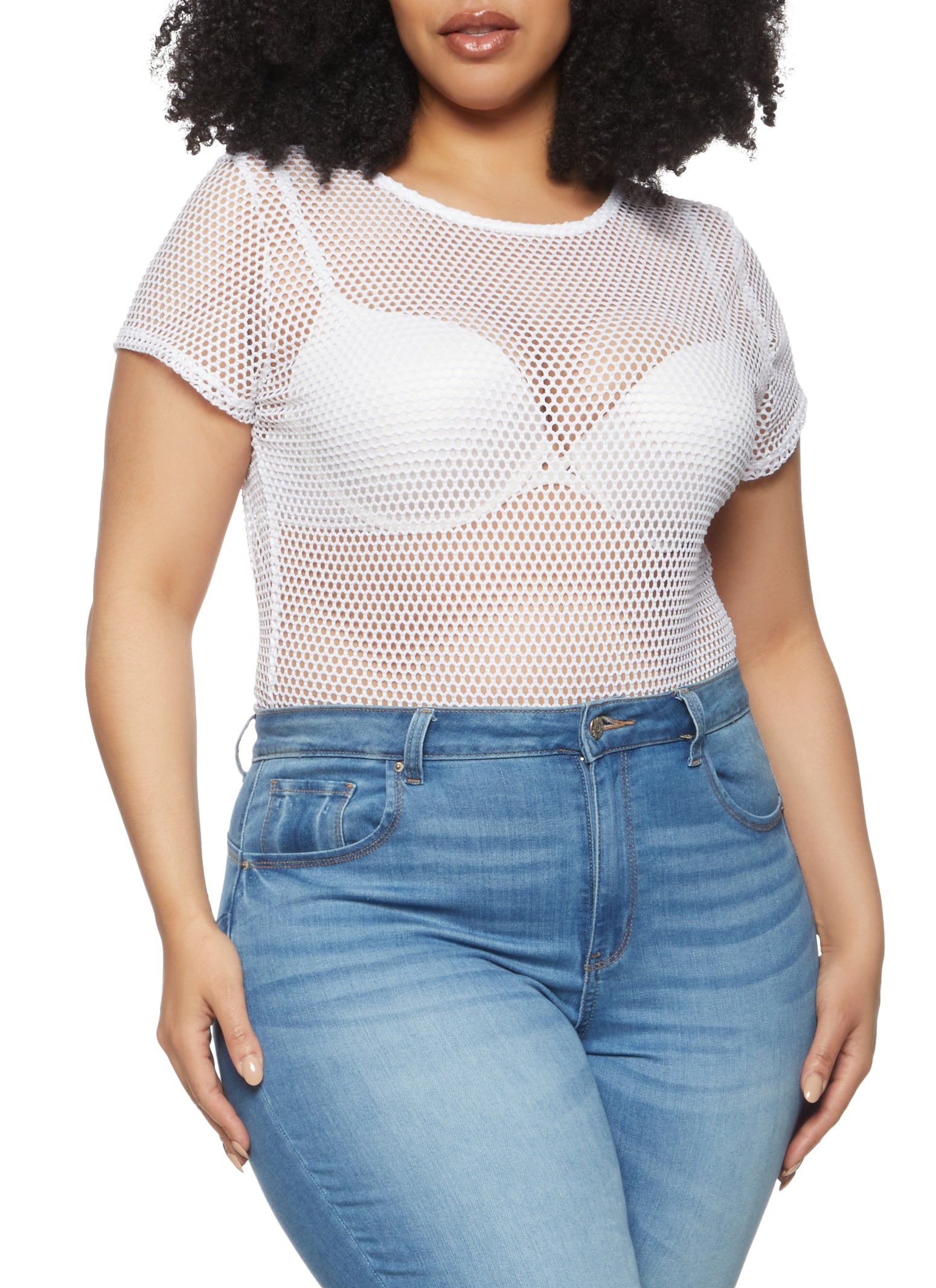 Plus Size Fishnet Bodysuit sold by Rainbow product image thumbnail 2