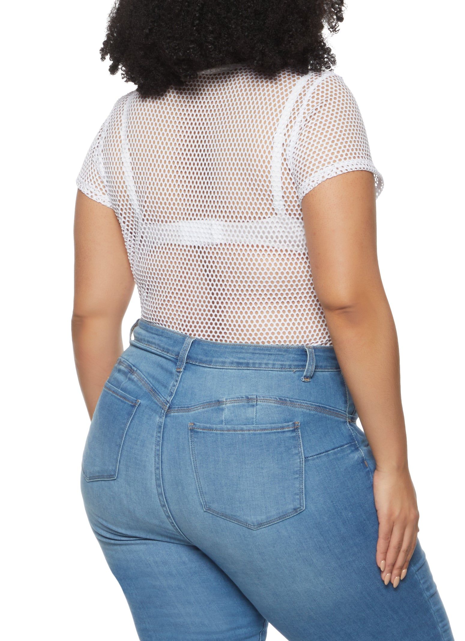 Plus Size Fishnet Bodysuit sold by Rainbow product image thumbnail 3