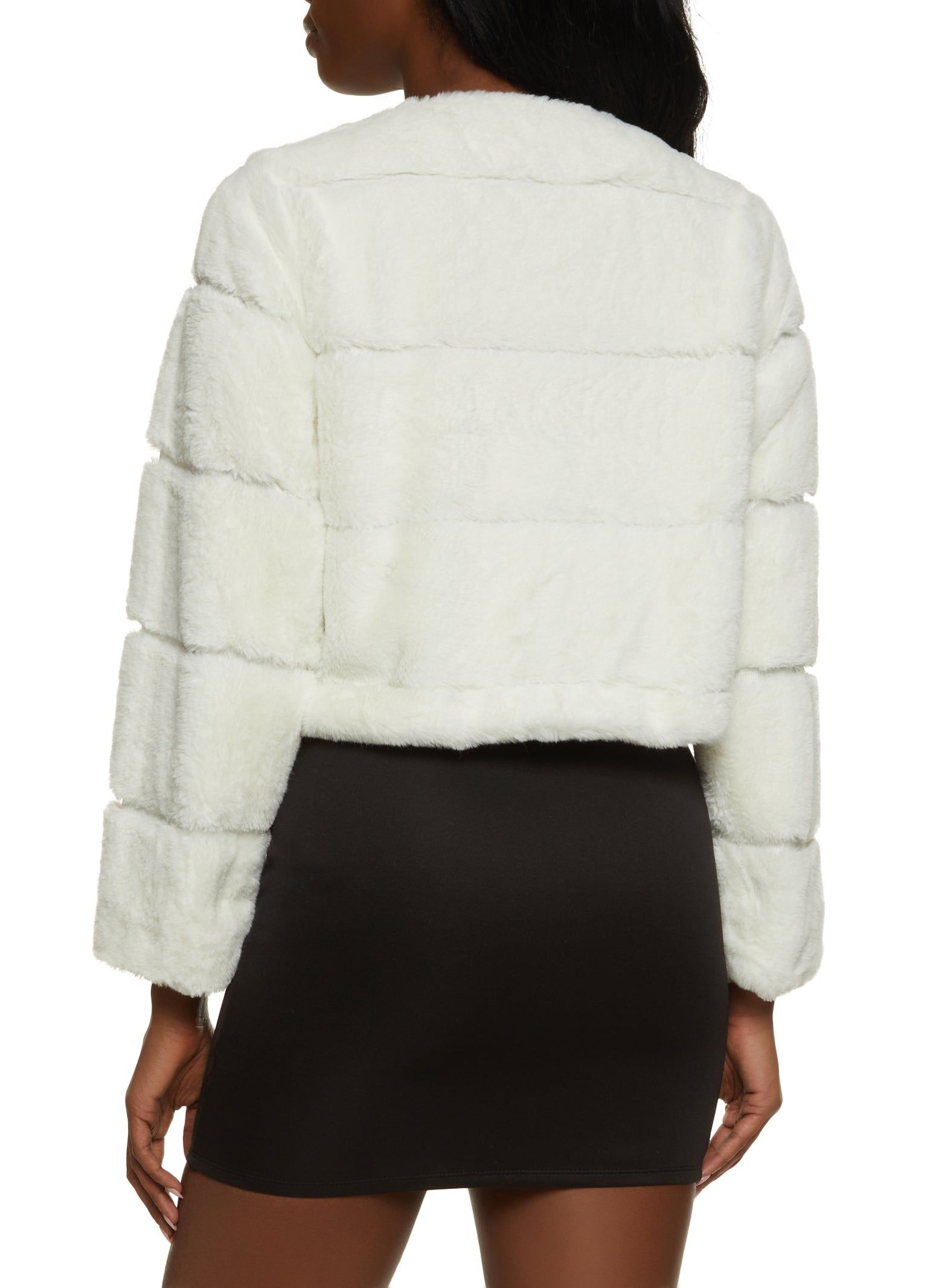 Faux Fur Open Front Cropped Jacket sold by Rainbow product image thumbnail 3