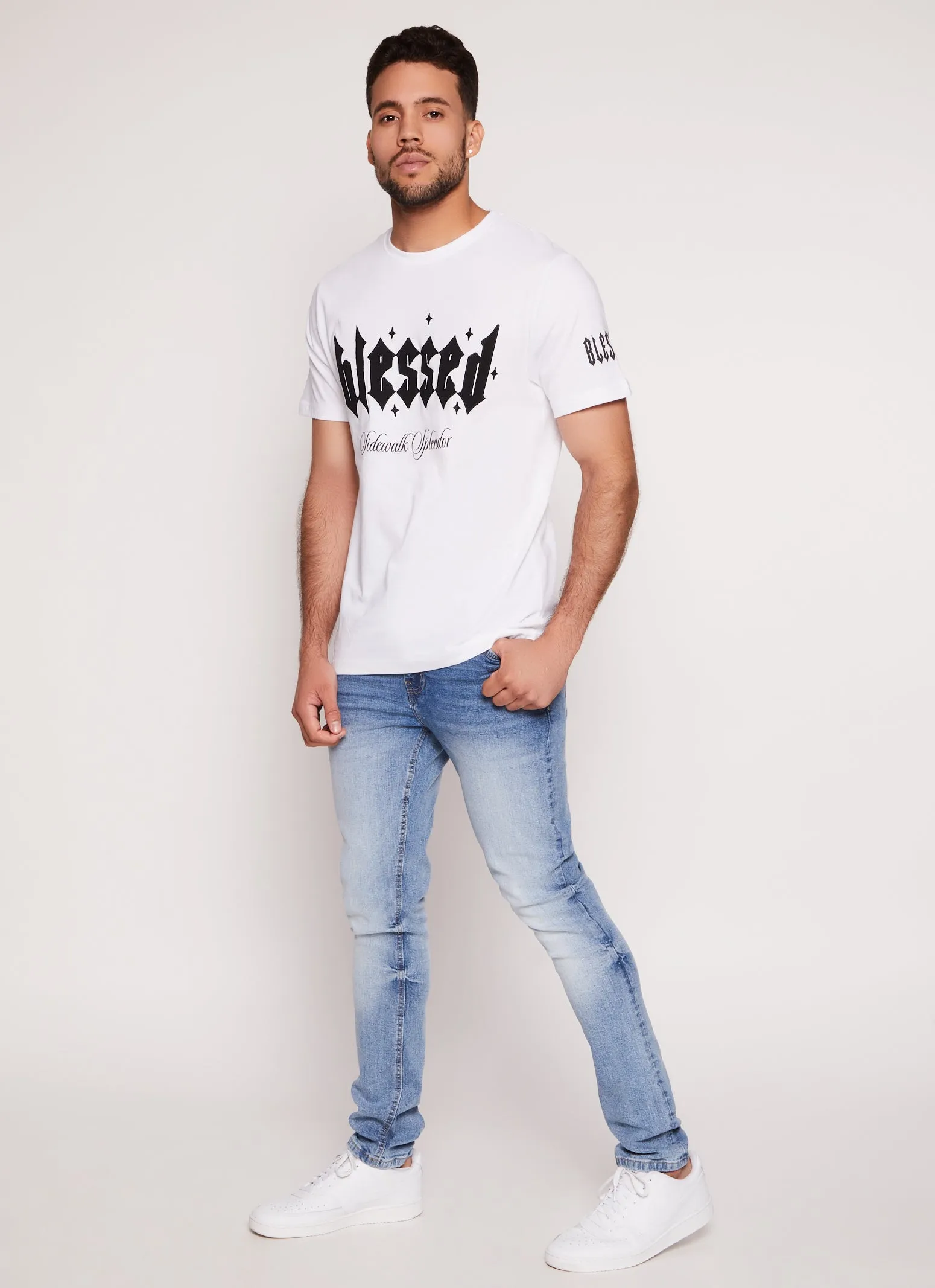 Mens Blessed Short Sleeve Graphic Tee sold by Rainbow product image thumbnail 2