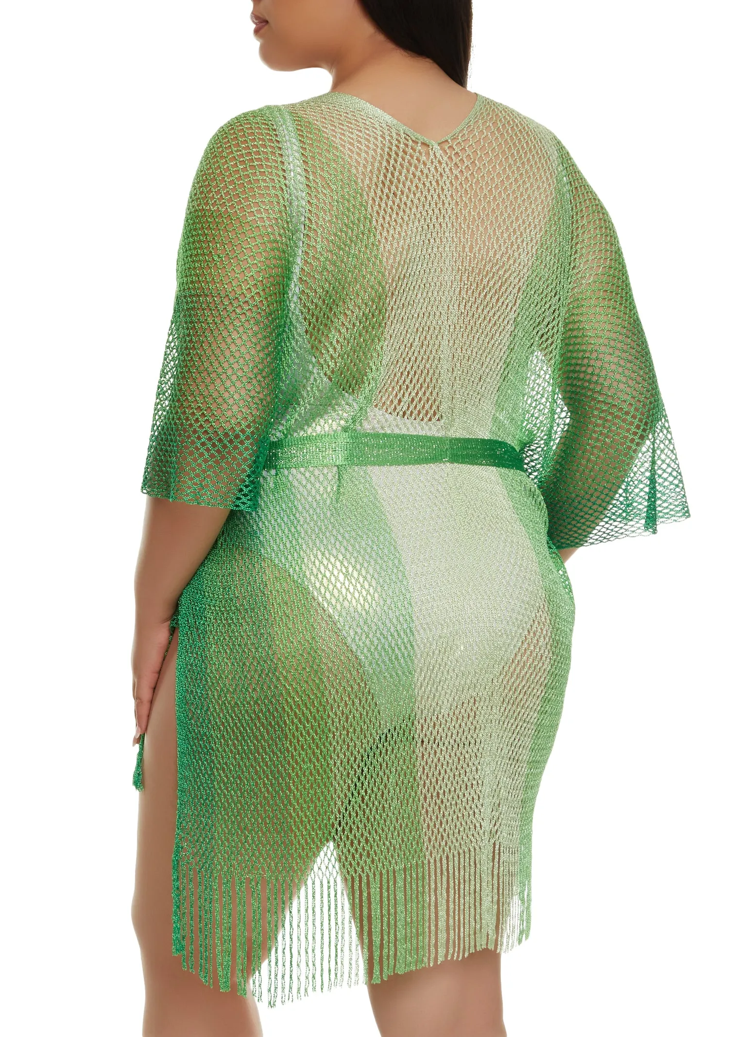 Ombre Lurex Fishnet Swim Cover Up sold by Rainbow product image thumbnail 3