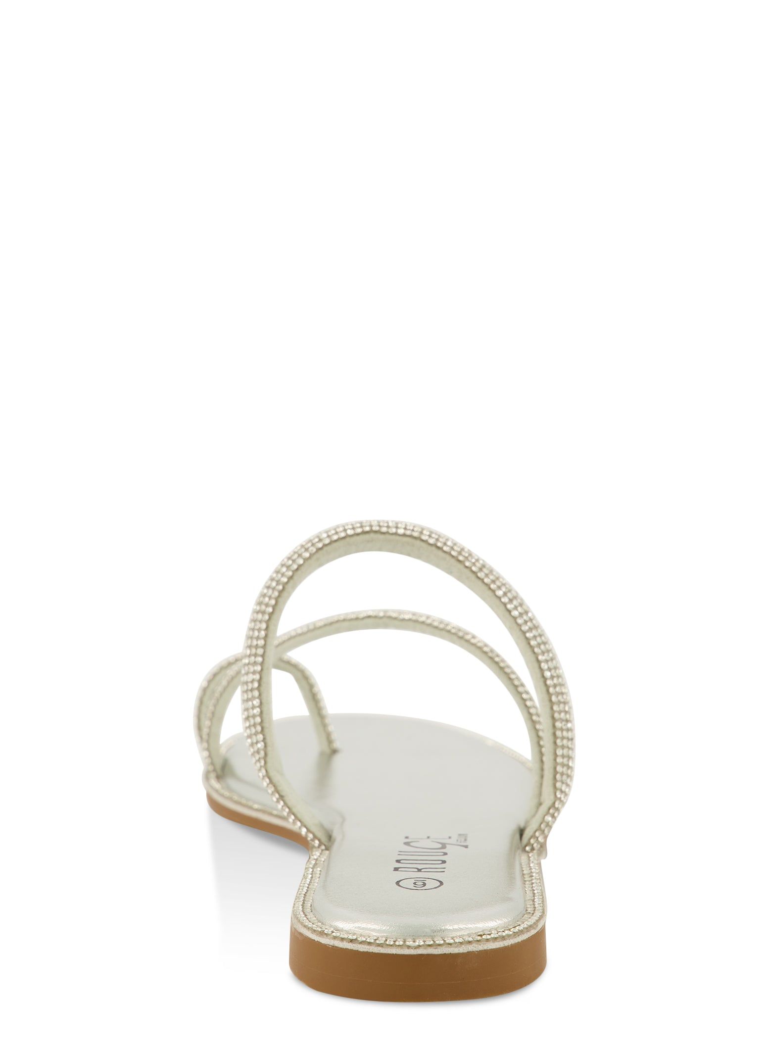 Rhinestone Trim Toe Loop Slide Sandals sold by Rainbow product image thumbnail 3