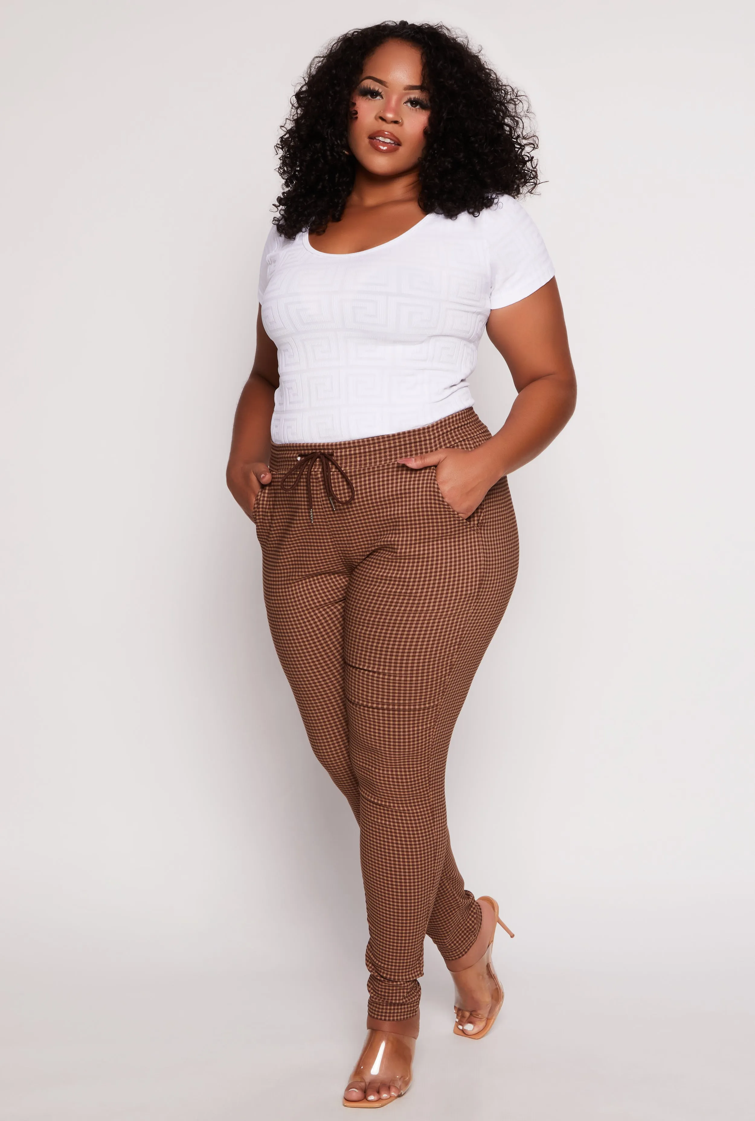 Plus Size Seamless Greek Key Scoop Neck Top sold by Rainbow product image thumbnail 2