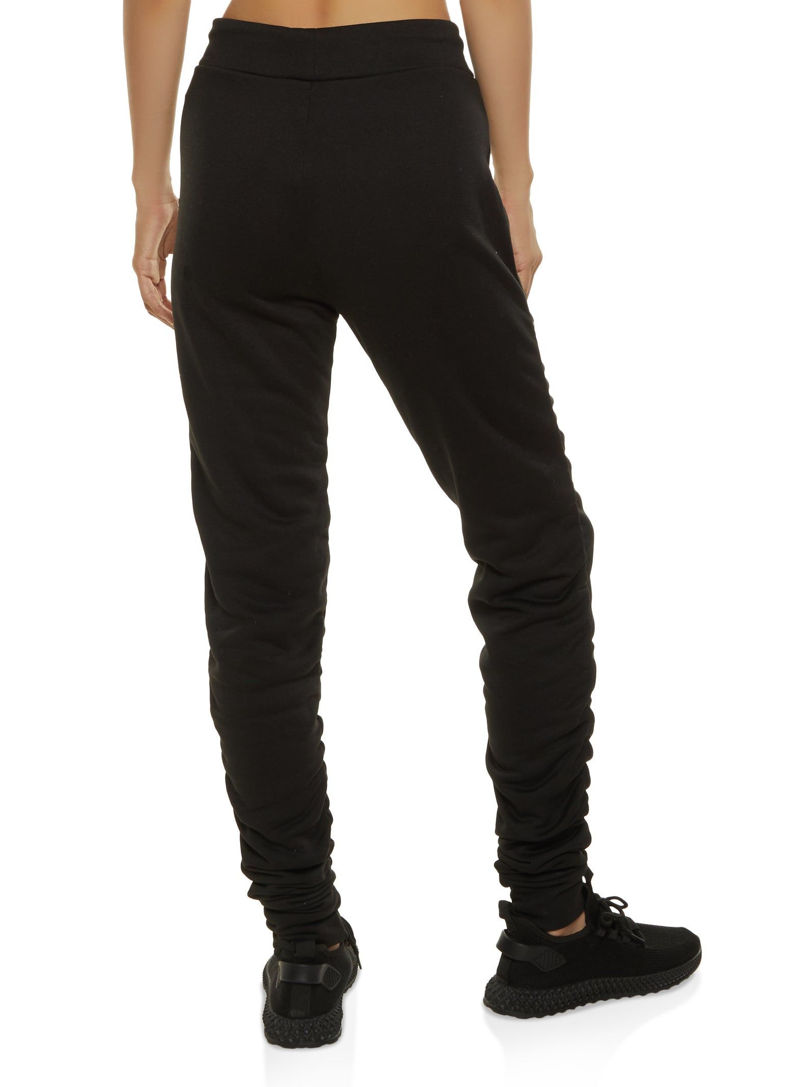 Solid Fleece Ruched Joggers sold by Rainbow product image thumbnail 2