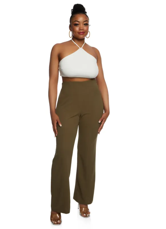 Plus Size Iris Front Seam Flare Pants sold by Rainbow