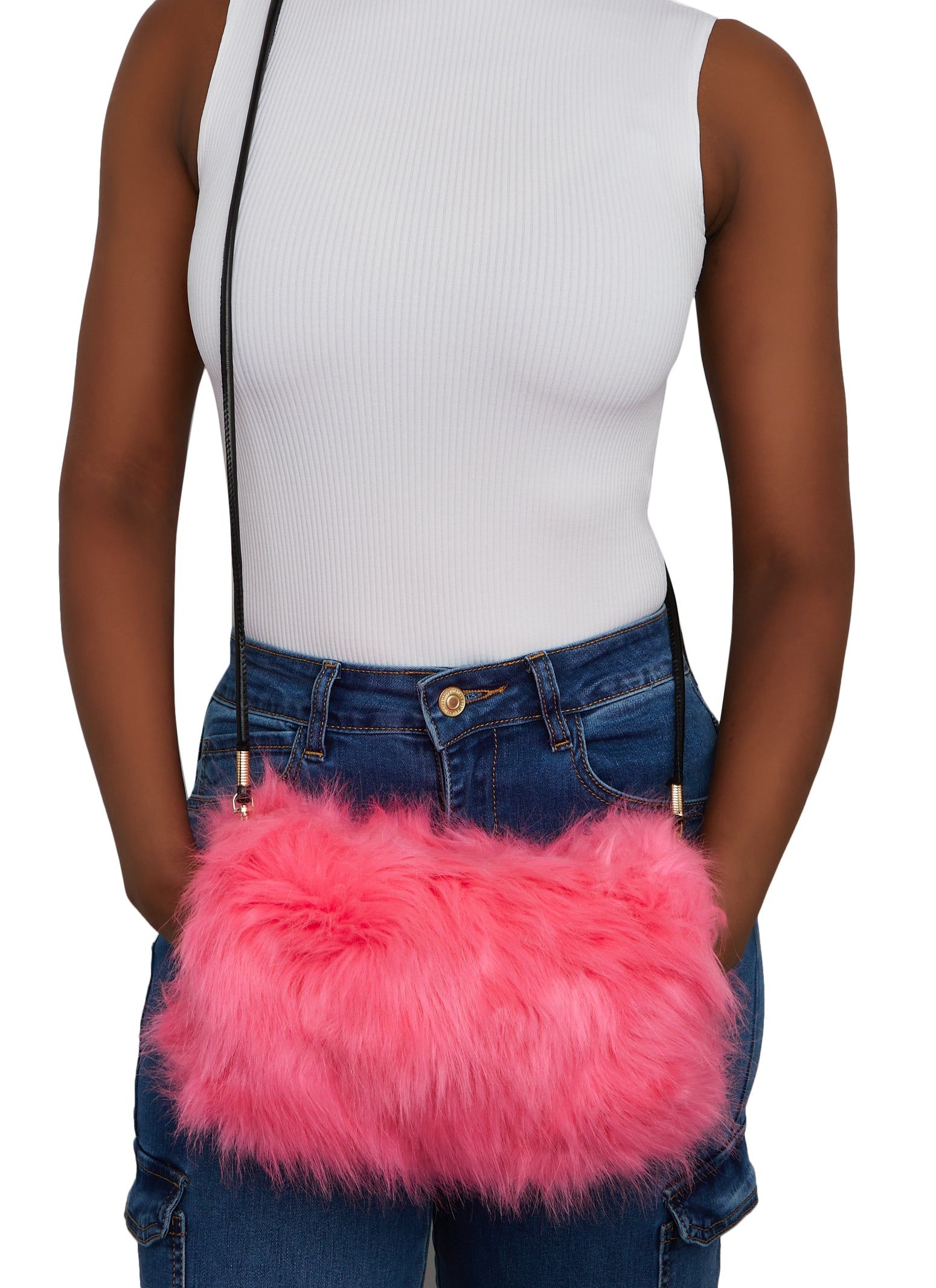 Faux Fur Zip Crossbody Bag sold by Rainbow product image thumbnail 2