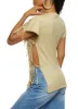 She Graphic Fringe Side Tie Tee sold by Rainbow