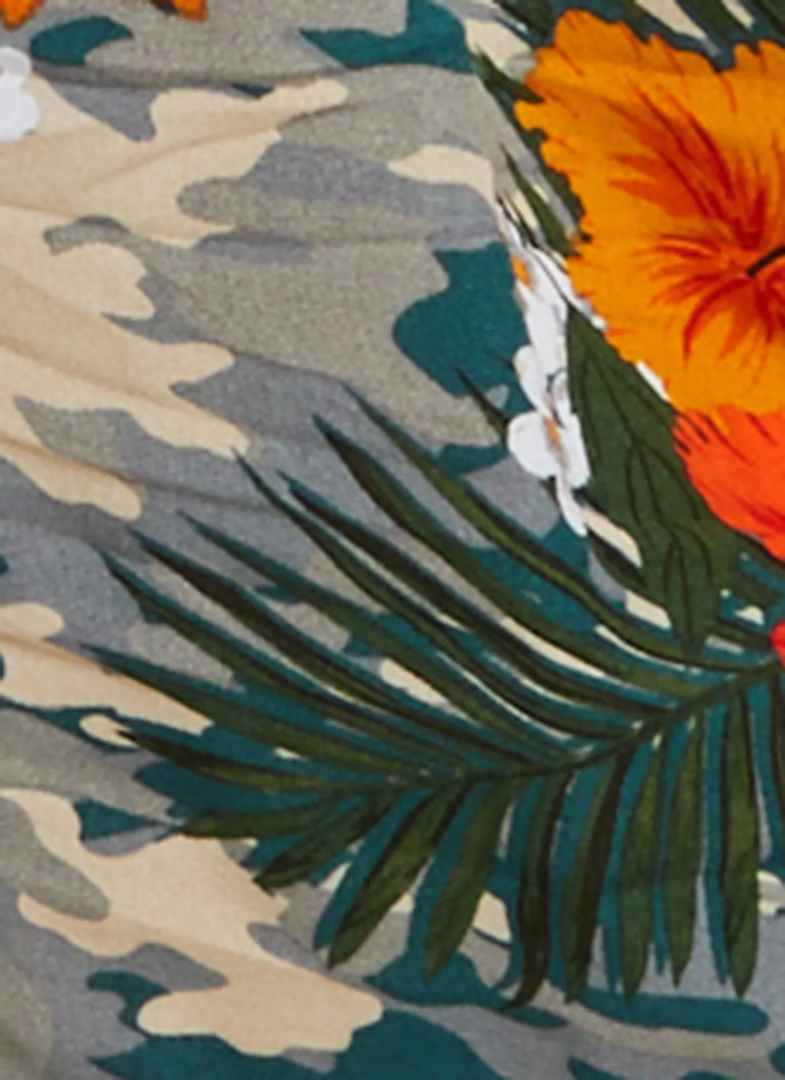 Plus Size Camo Floral Print Strapless Smocked Waist Romper sold by Rainbow product image thumbnail 4