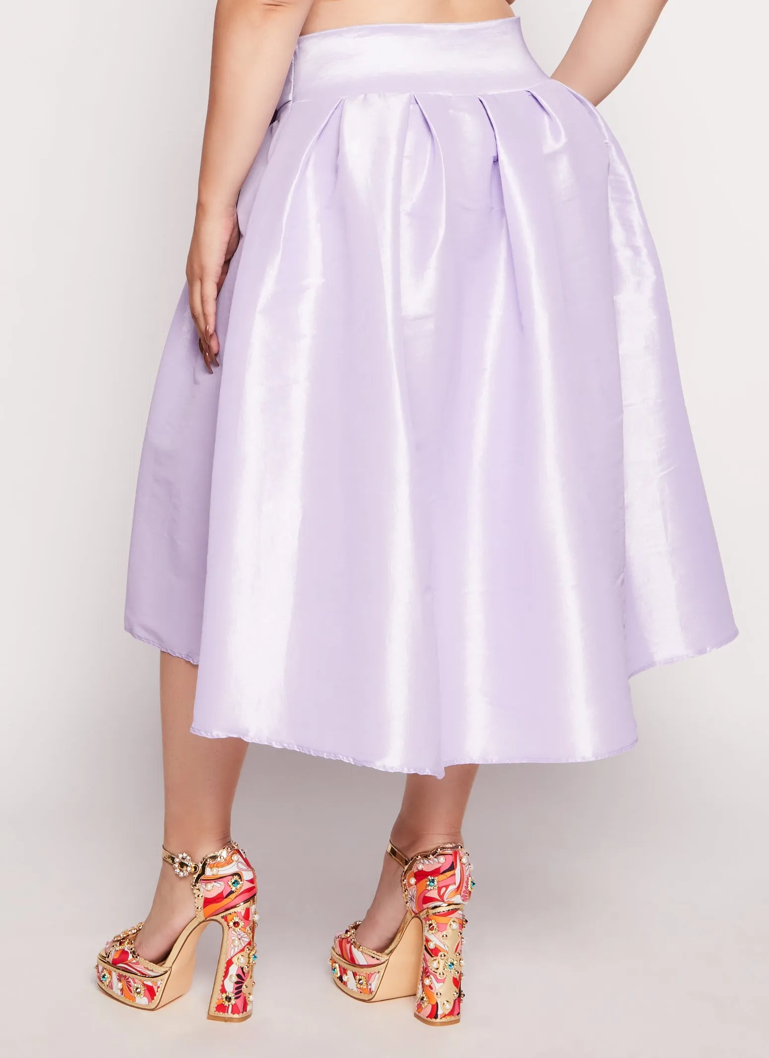 Plus Size Tie Waist Circle Skirt sold by Rainbow product image thumbnail 3