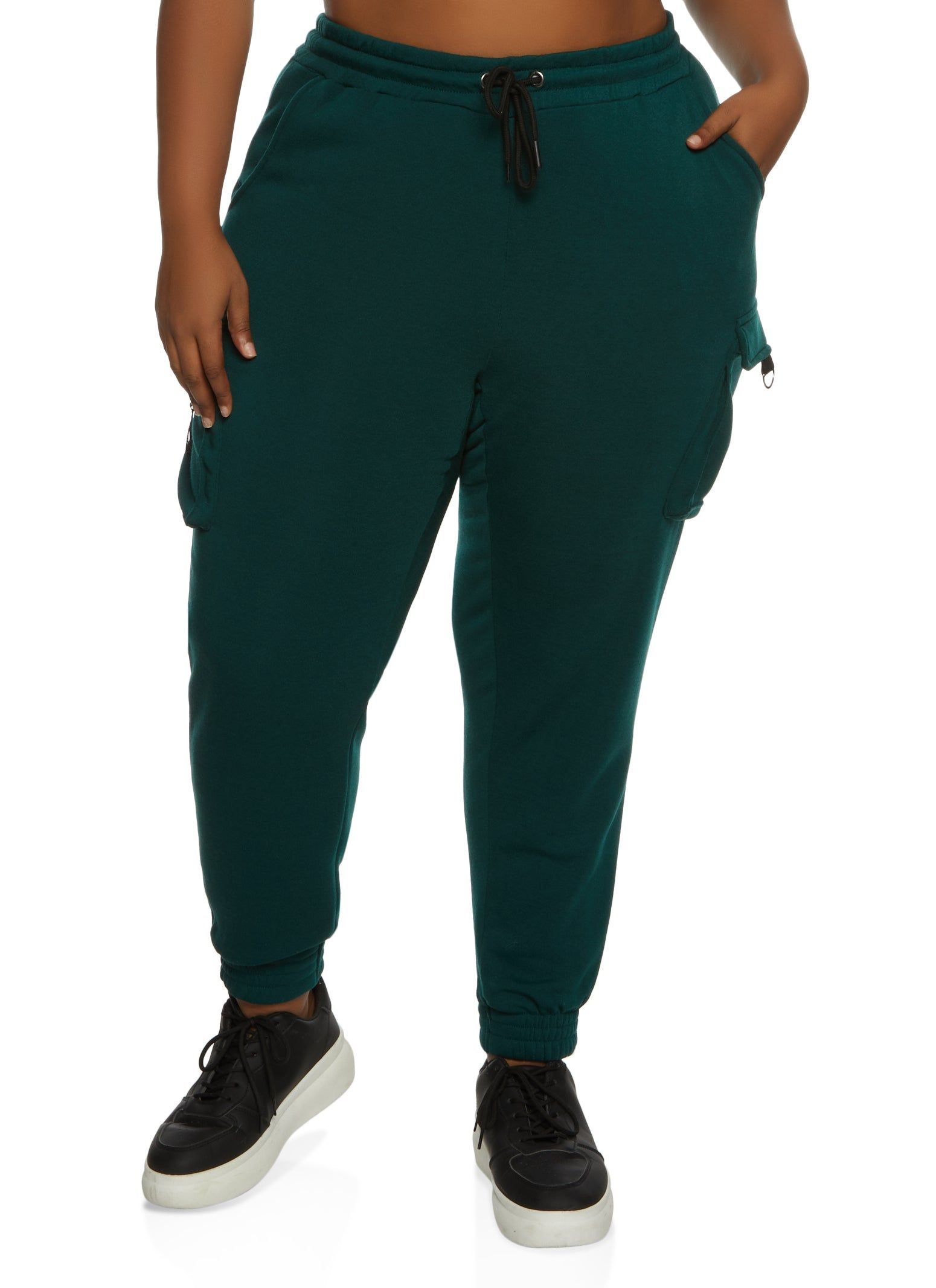 Plus Size Drawstring Cargo Pocket Sweatpants sold by Rainbow