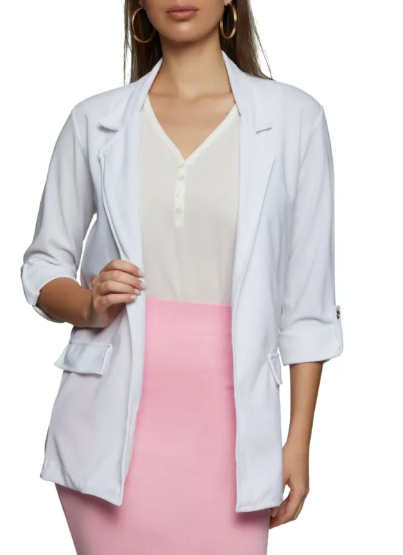 Open Front Notch Neck Blazer sold by Rainbow