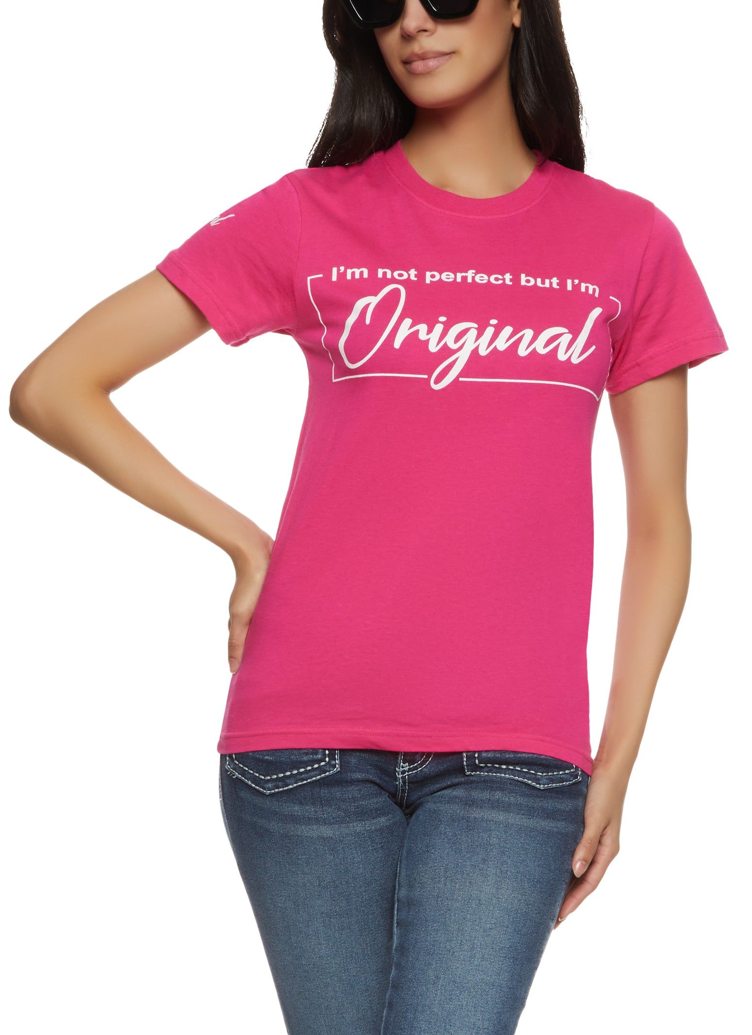 Im Not Perfect But Im Original Graphic Tee sold by Rainbow