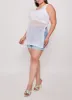 Plus Size Fishnet Side Slit Tank Top sold by Rainbow