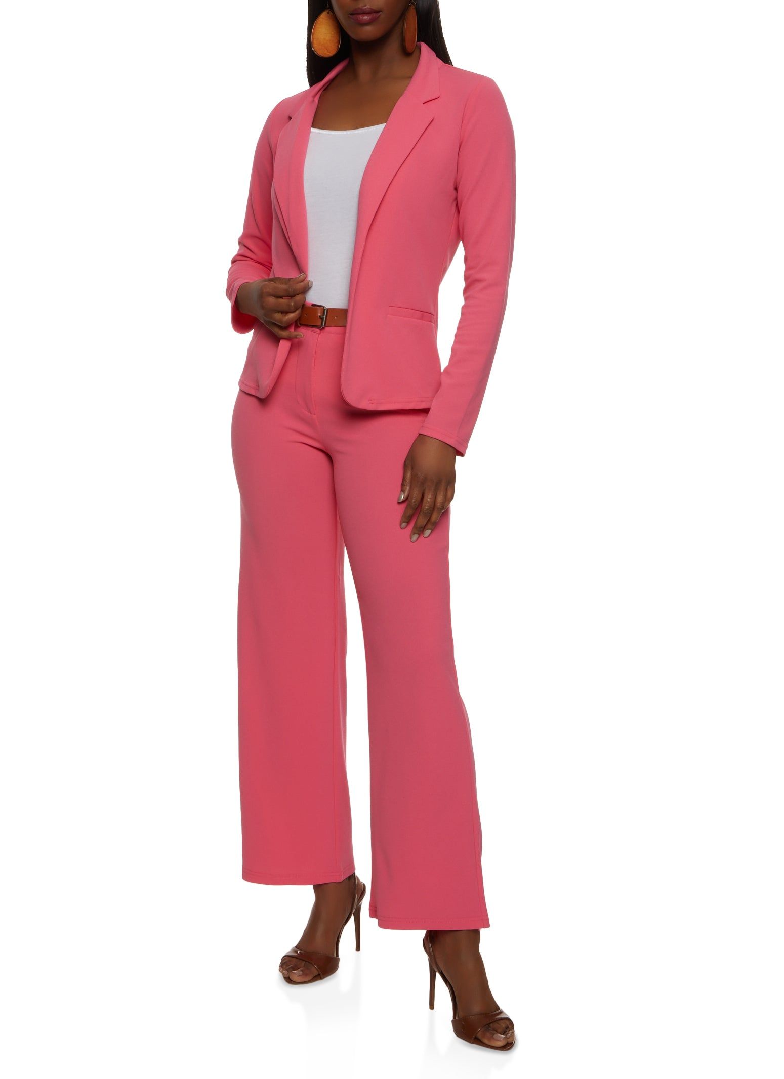 Faux Pocket Open Front Blazer sold by Rainbow product image thumbnail 2