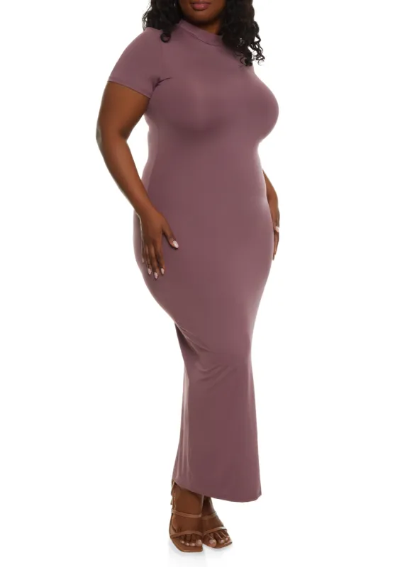 Plus Size Basic T Shirt Maxi Dress sold by Rainbow