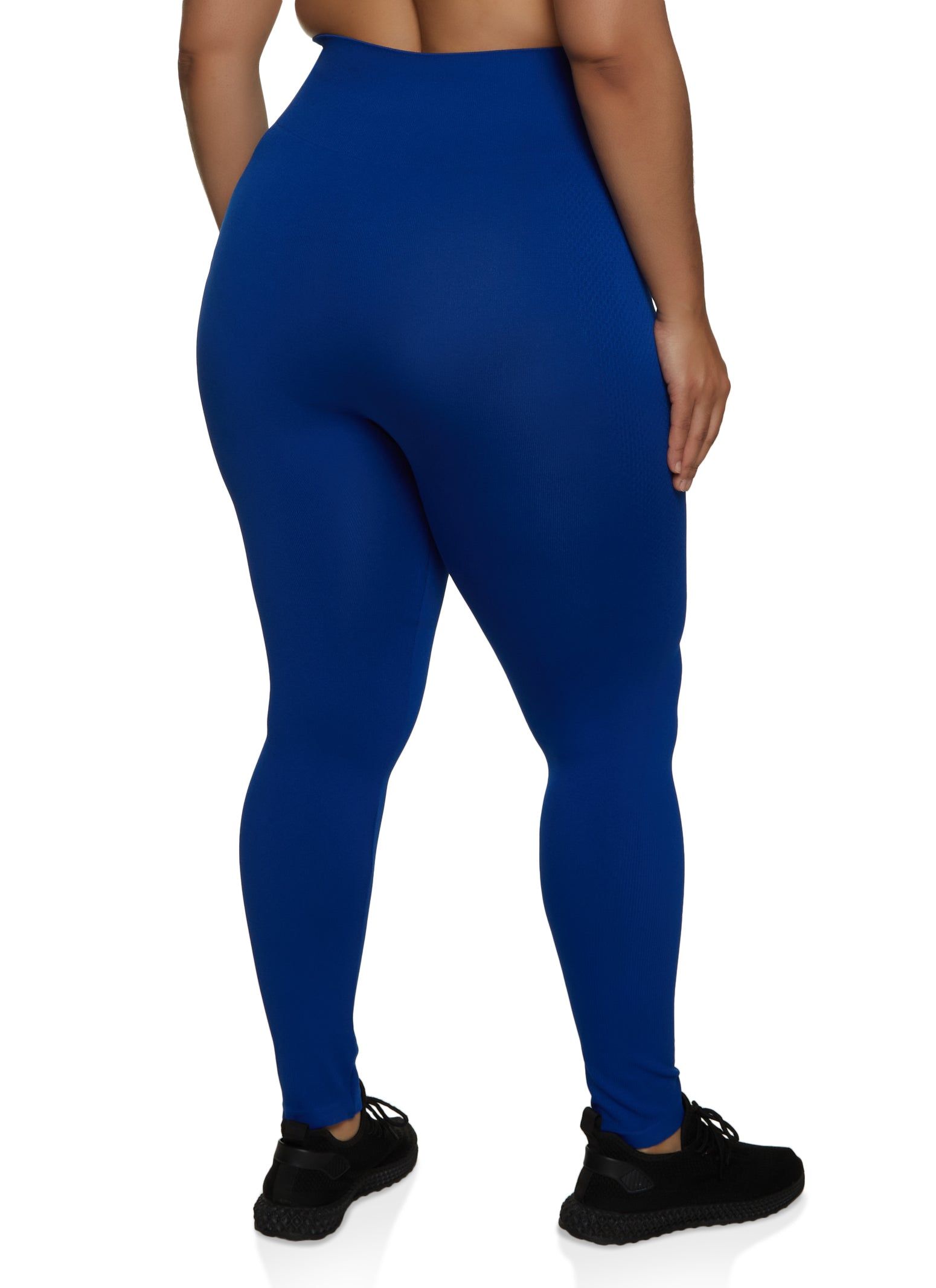 Plus Size Seamless High Waist Textured Knit Leggings sold by Rainbow product image thumbnail 2