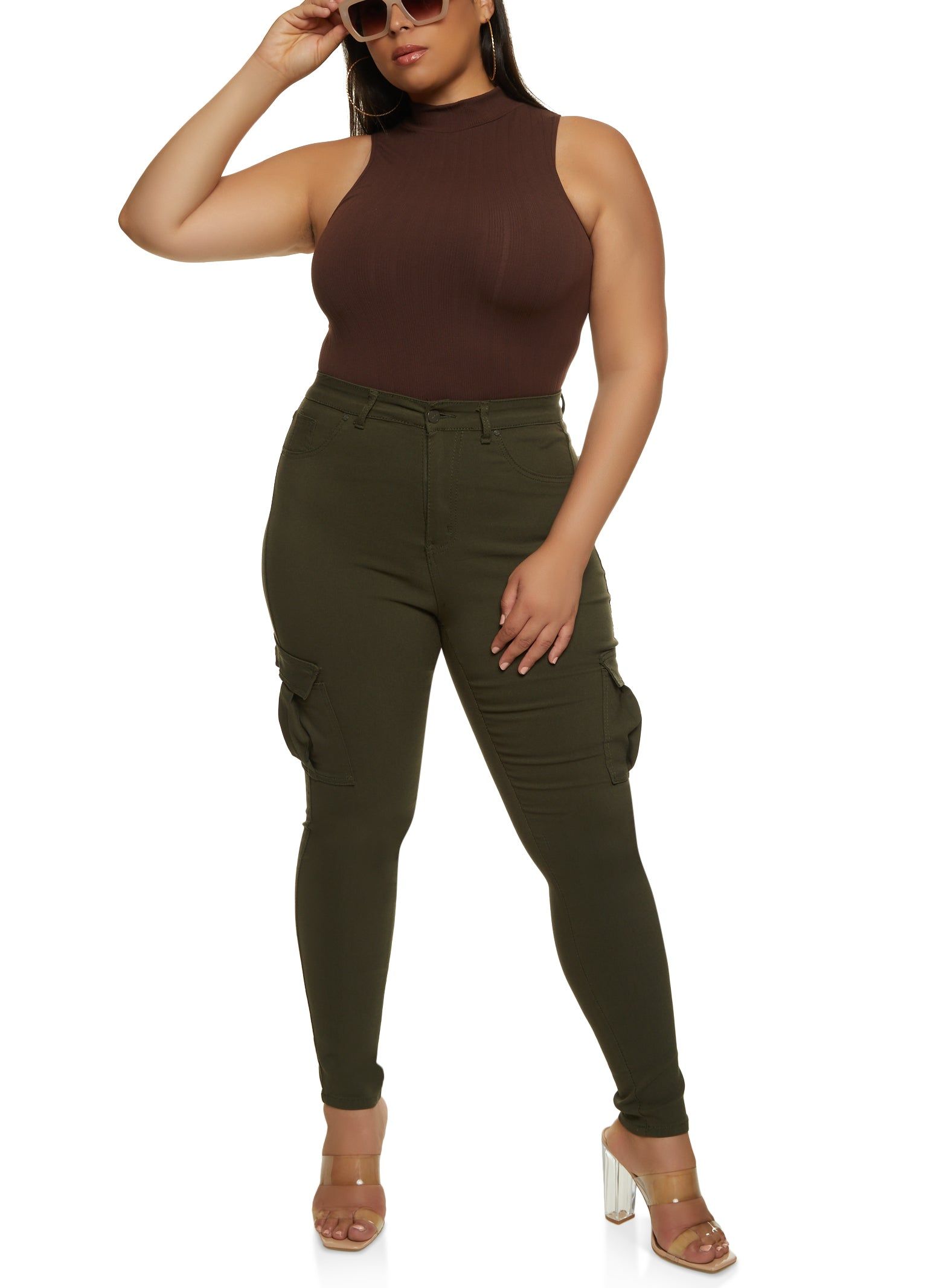 Plus Size Twill Hyperstretch Skinny Pants sold by Rainbow product image thumbnail 2