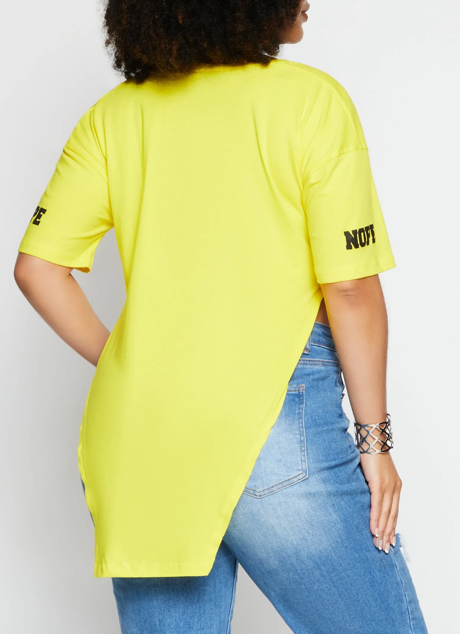 Plus Size Nope Not Today Notch Neck Top sold by Rainbow product image thumbnail 3